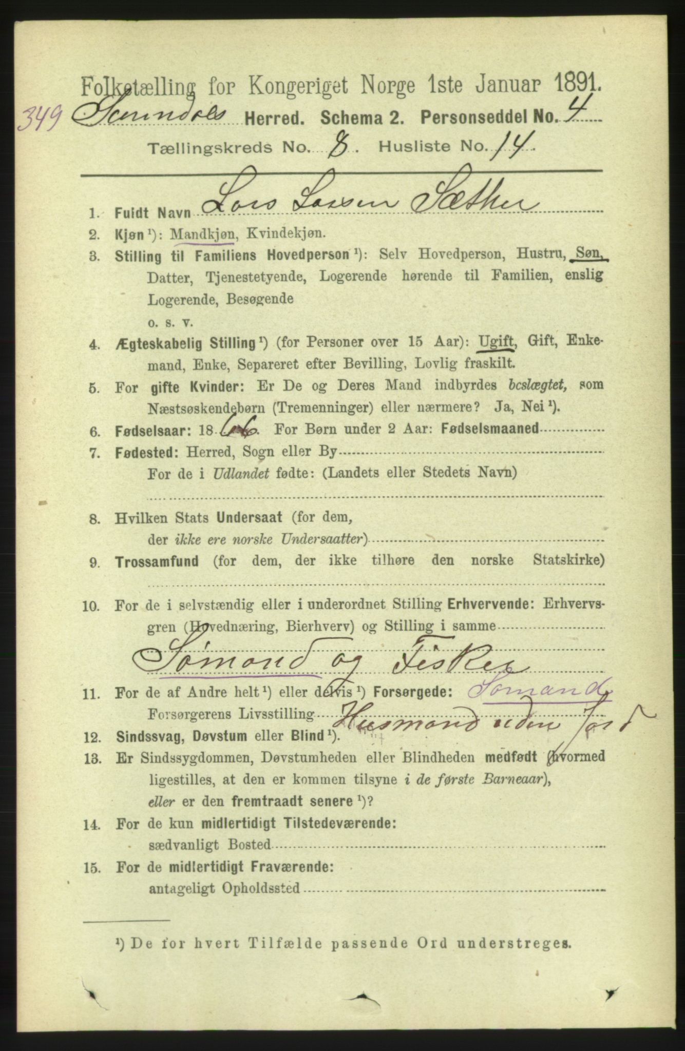 RA, 1891 census for 1566 Surnadal, 1891, p. 2159