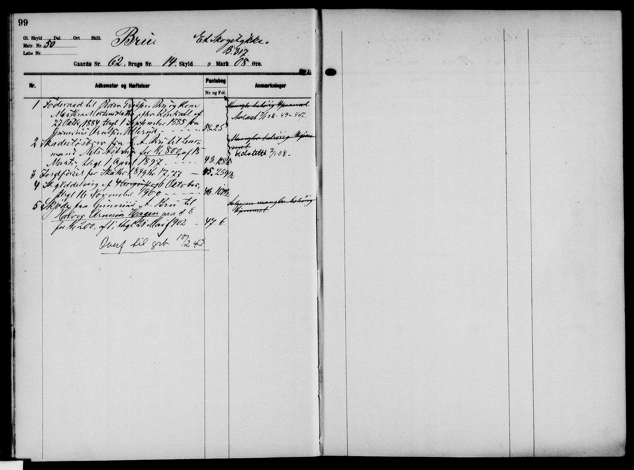 Solør tingrett, AV/SAH-TING-008/H/Ha/Hak/L0005: Mortgage register no. V, 1900-1935, p. 99