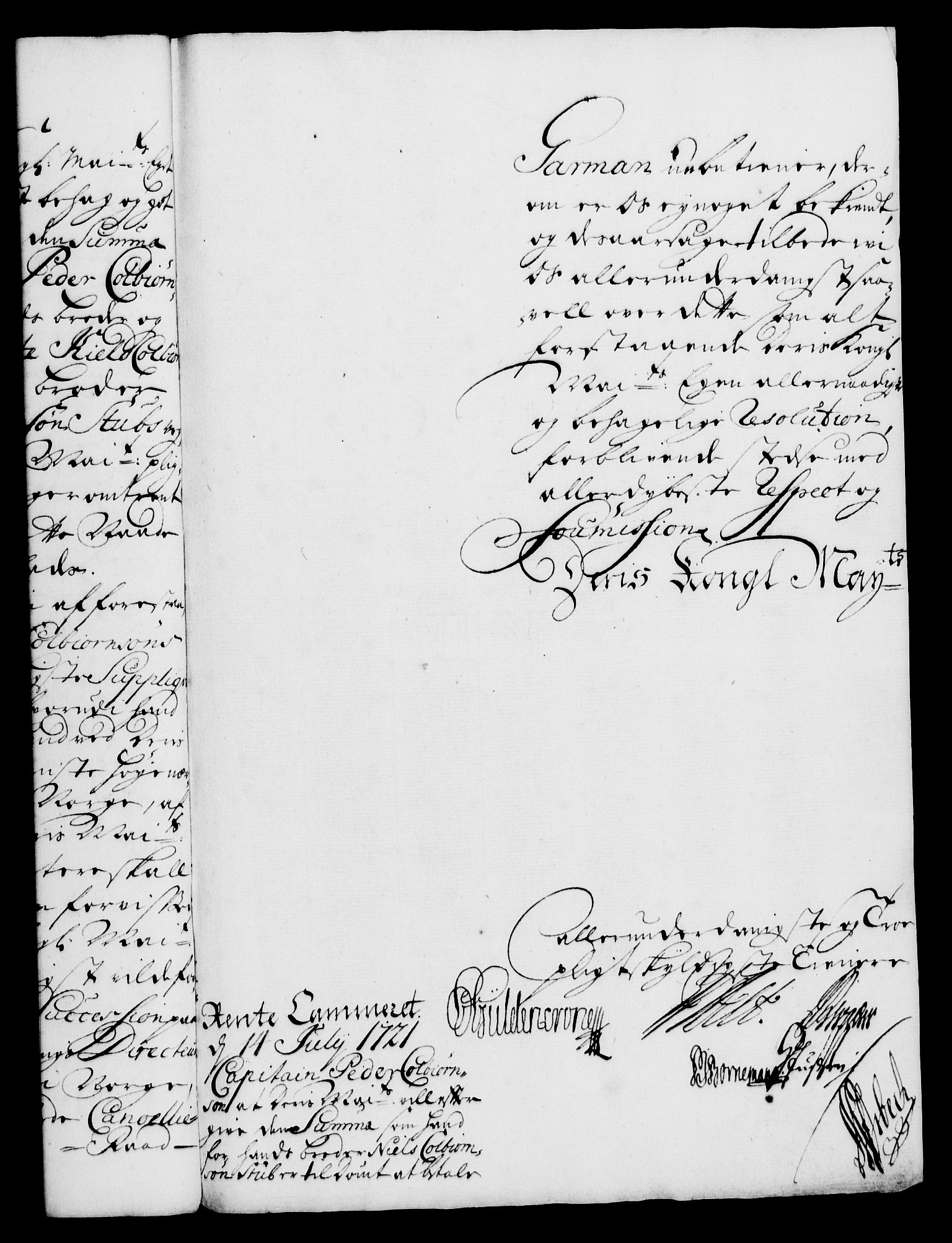 Rentekammeret, Kammerkanselliet, RA/EA-3111/G/Gf/Gfa/L0004: Norsk relasjons- og resolusjonsprotokoll (merket RK 52.4), 1721, p. 1241