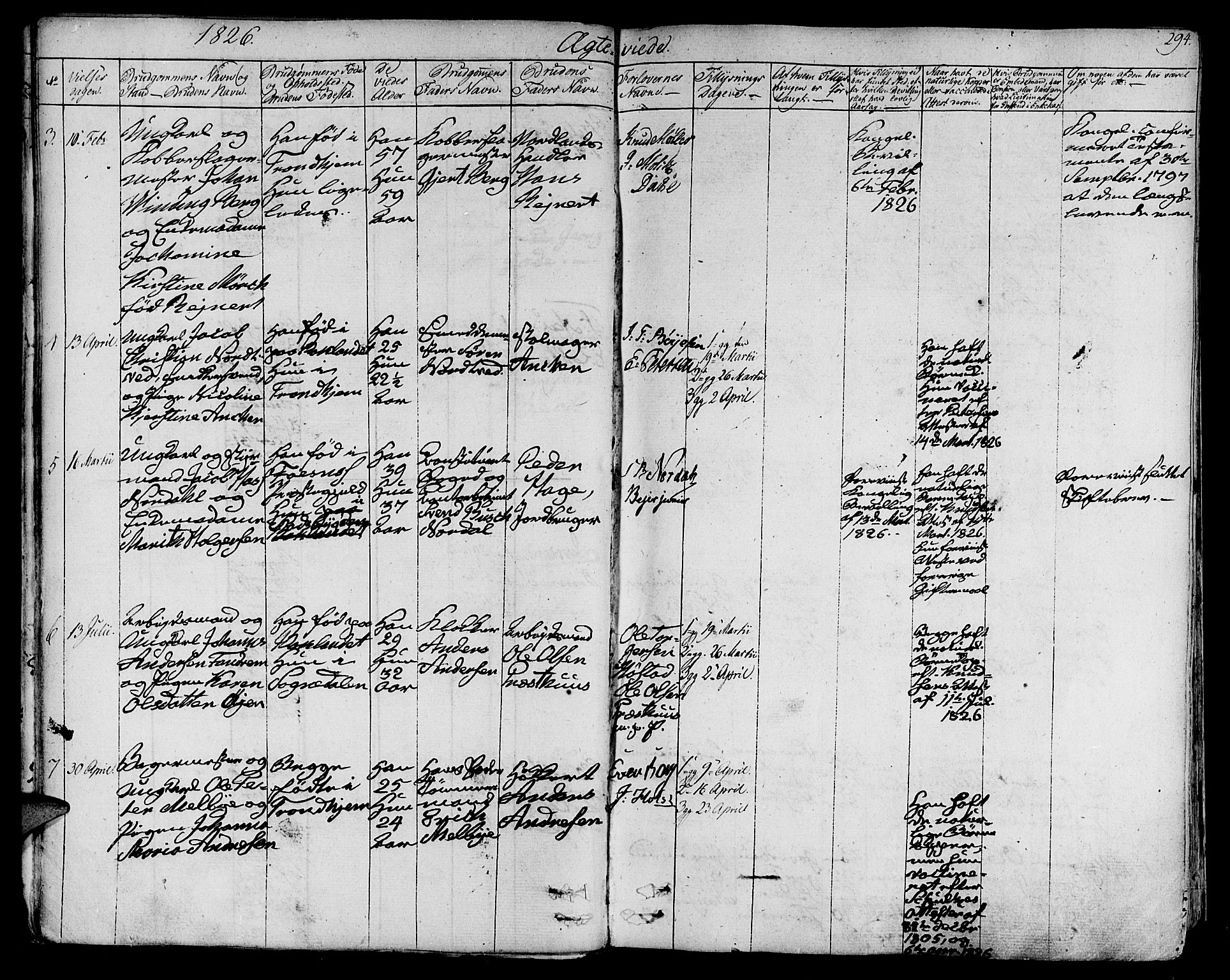 Ministerialprotokoller, klokkerbøker og fødselsregistre - Sør-Trøndelag, AV/SAT-A-1456/602/L0109: Parish register (official) no. 602A07, 1821-1840, p. 294