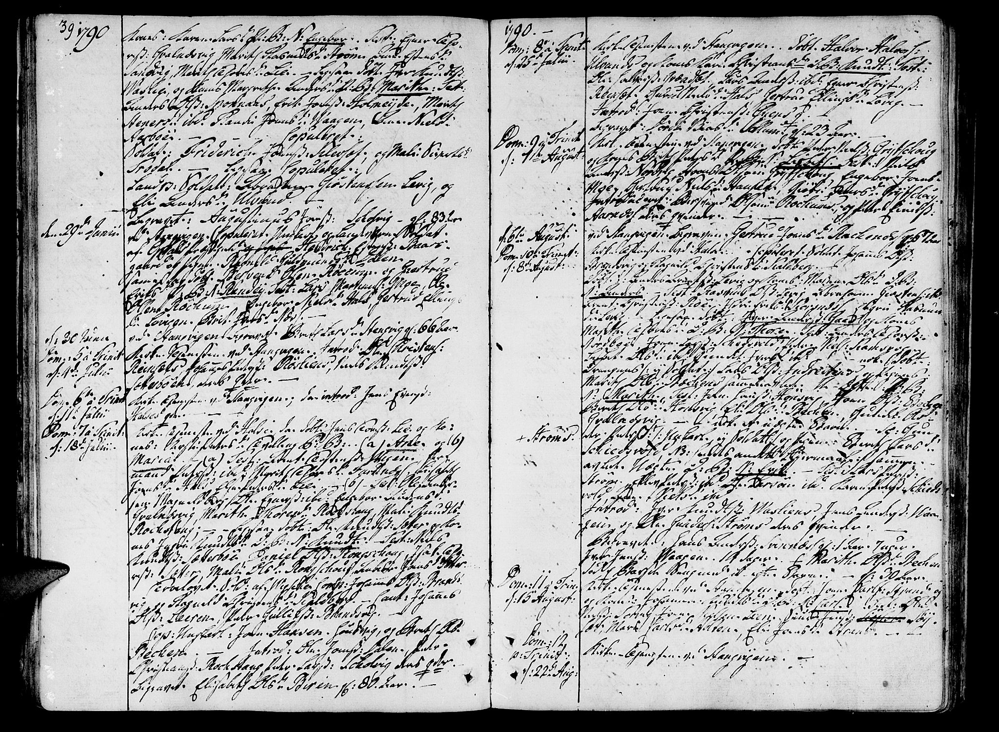 Ministerialprotokoller, klokkerbøker og fødselsregistre - Møre og Romsdal, AV/SAT-A-1454/592/L1022: Parish register (official) no. 592A01, 1784-1819, p. 39