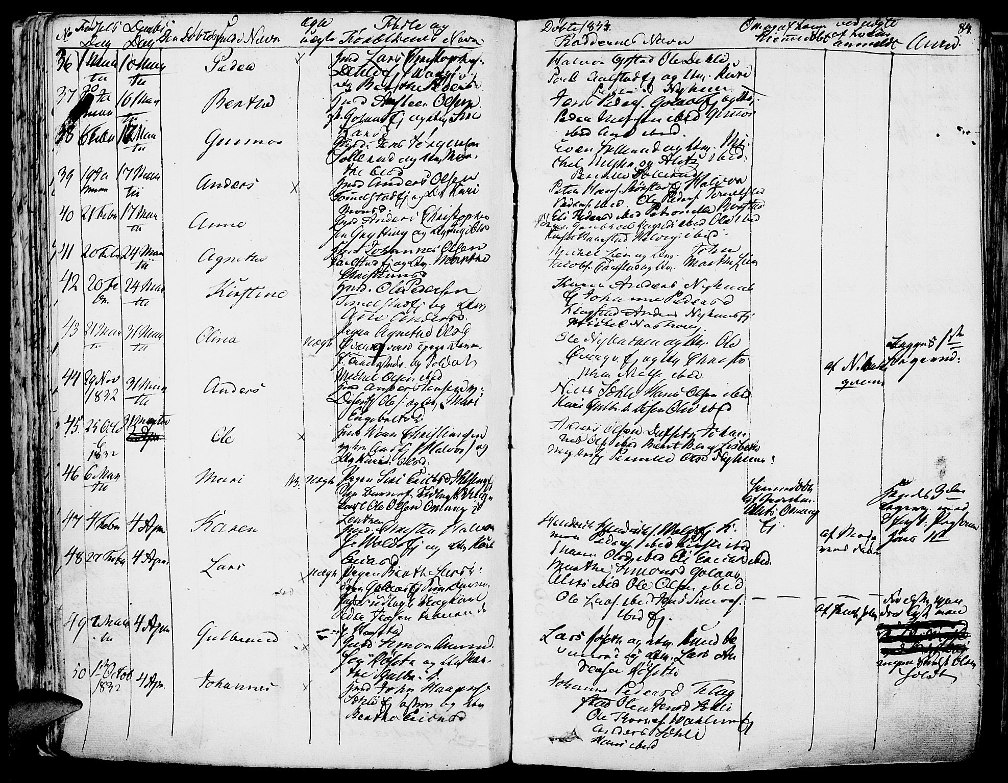 Vang prestekontor, Hedmark, AV/SAH-PREST-008/H/Ha/Haa/L0009: Parish register (official) no. 9, 1826-1841, p. 84