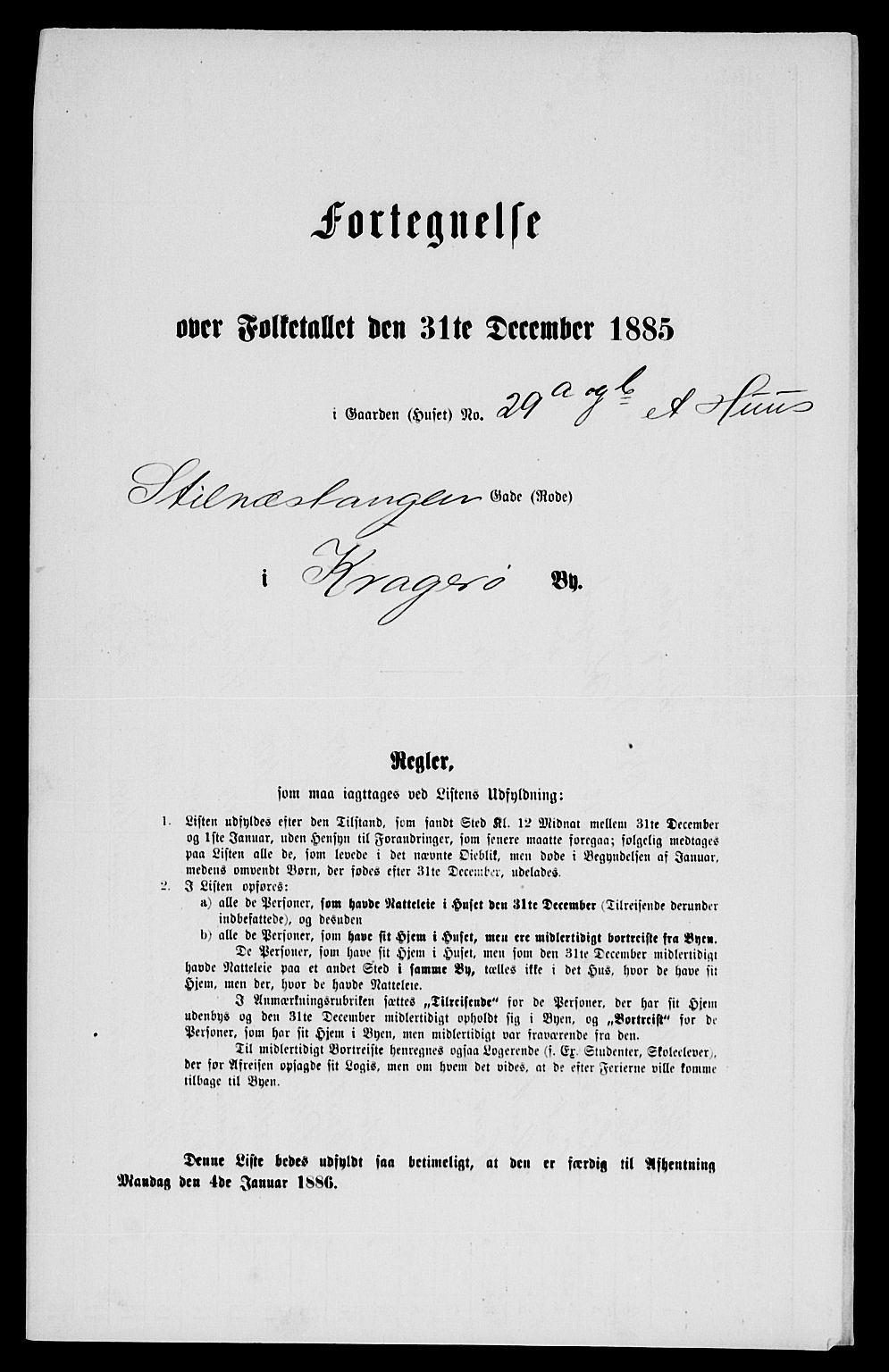 SAKO, 1885 census for 0801 Kragerø, 1885, p. 60