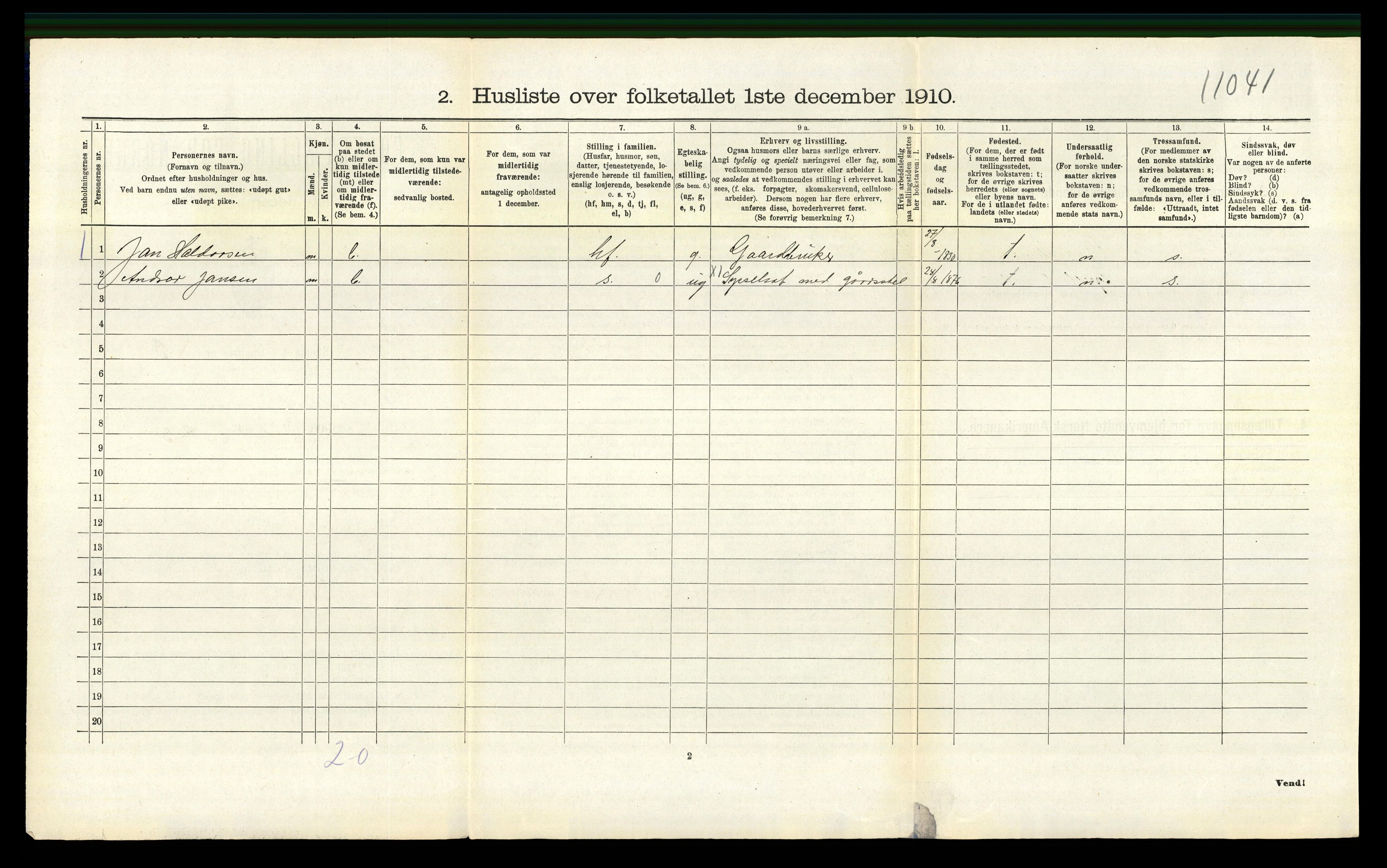 RA, 1910 census for Strandvik, 1910, p. 426