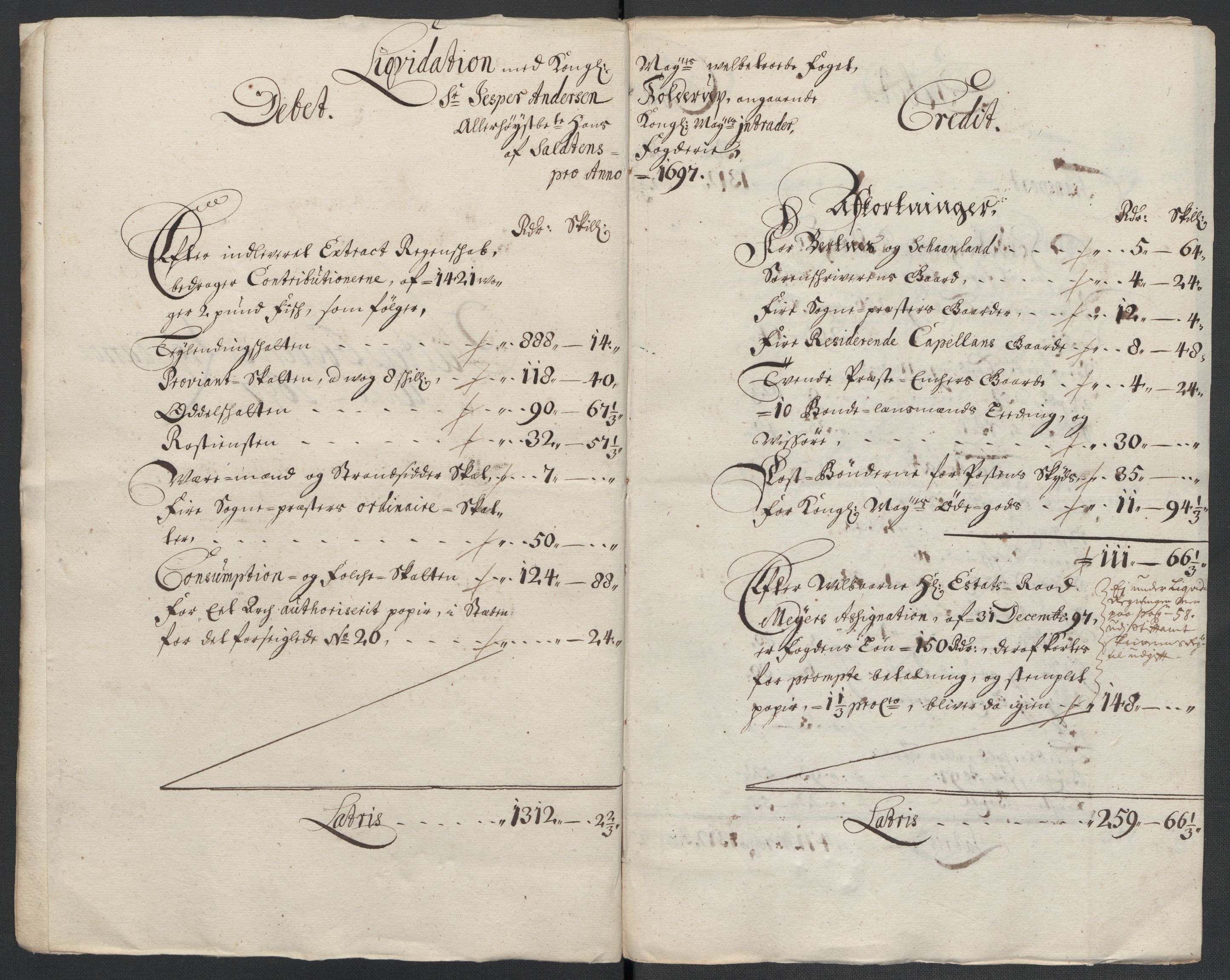 Rentekammeret inntil 1814, Reviderte regnskaper, Fogderegnskap, AV/RA-EA-4092/R66/L4579: Fogderegnskap Salten, 1697-1700, p. 14