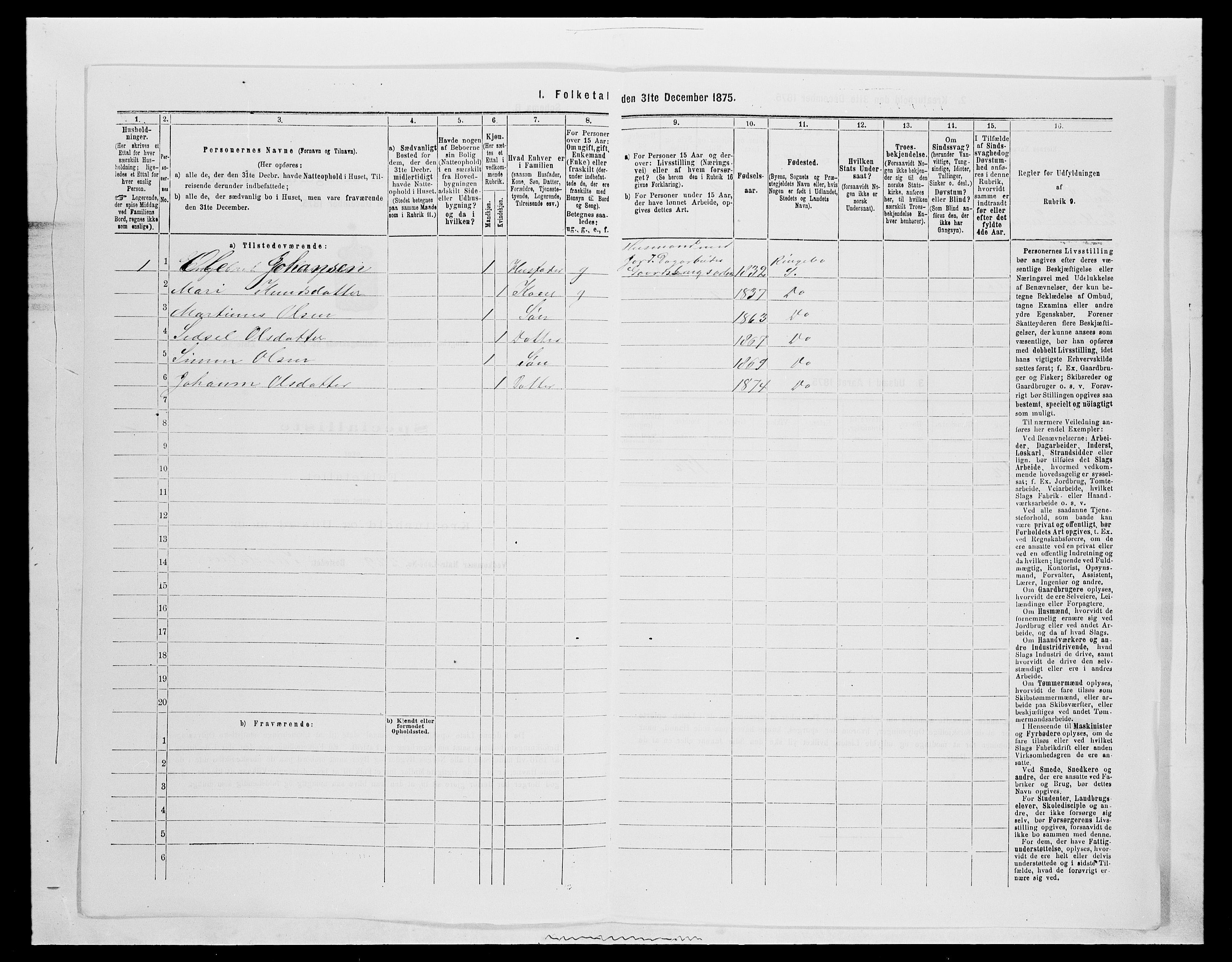 SAH, 1875 census for 0520P Ringebu, 1875, p. 1315