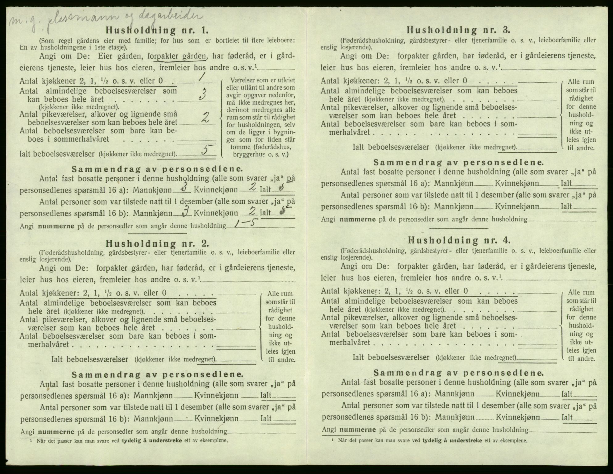 SAB, 1920 census for Stord, 1920, p. 637