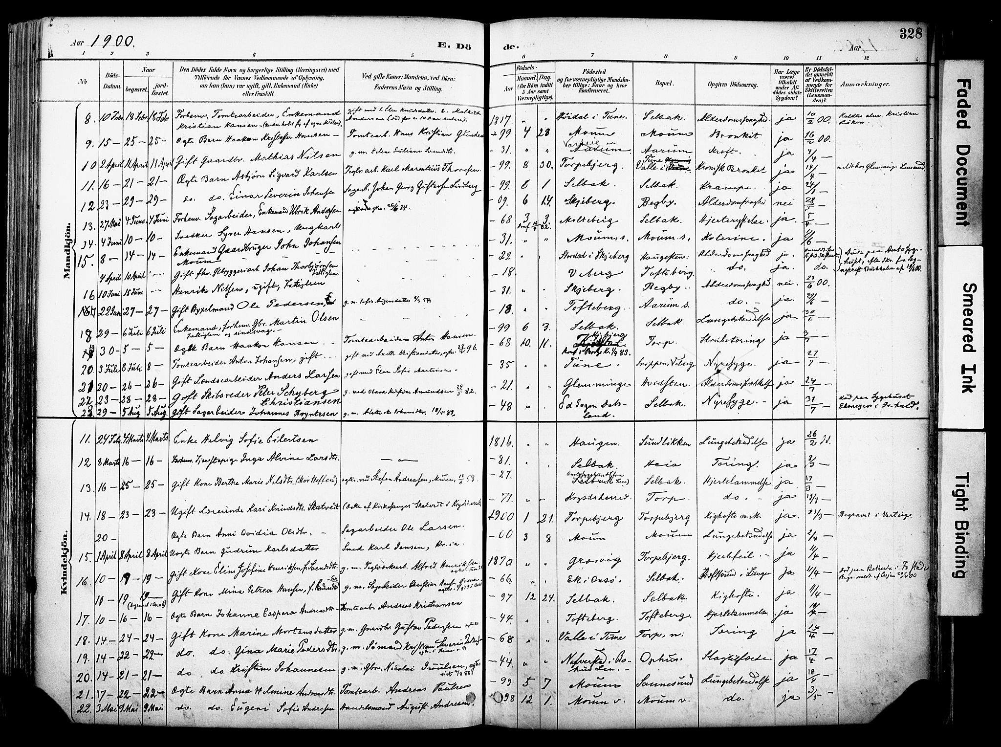 Borge prestekontor Kirkebøker, AV/SAO-A-10903/F/Fa/L0008: Parish register (official) no. I 8B, 1887-1902, p. 328