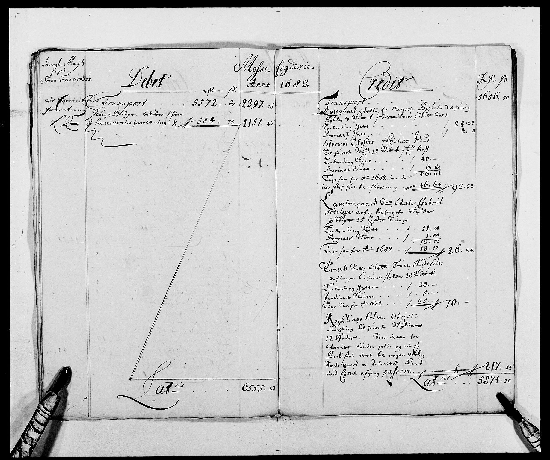 Rentekammeret inntil 1814, Reviderte regnskaper, Fogderegnskap, AV/RA-EA-4092/R02/L0104: Fogderegnskap Moss og Verne kloster, 1682-1684, p. 12