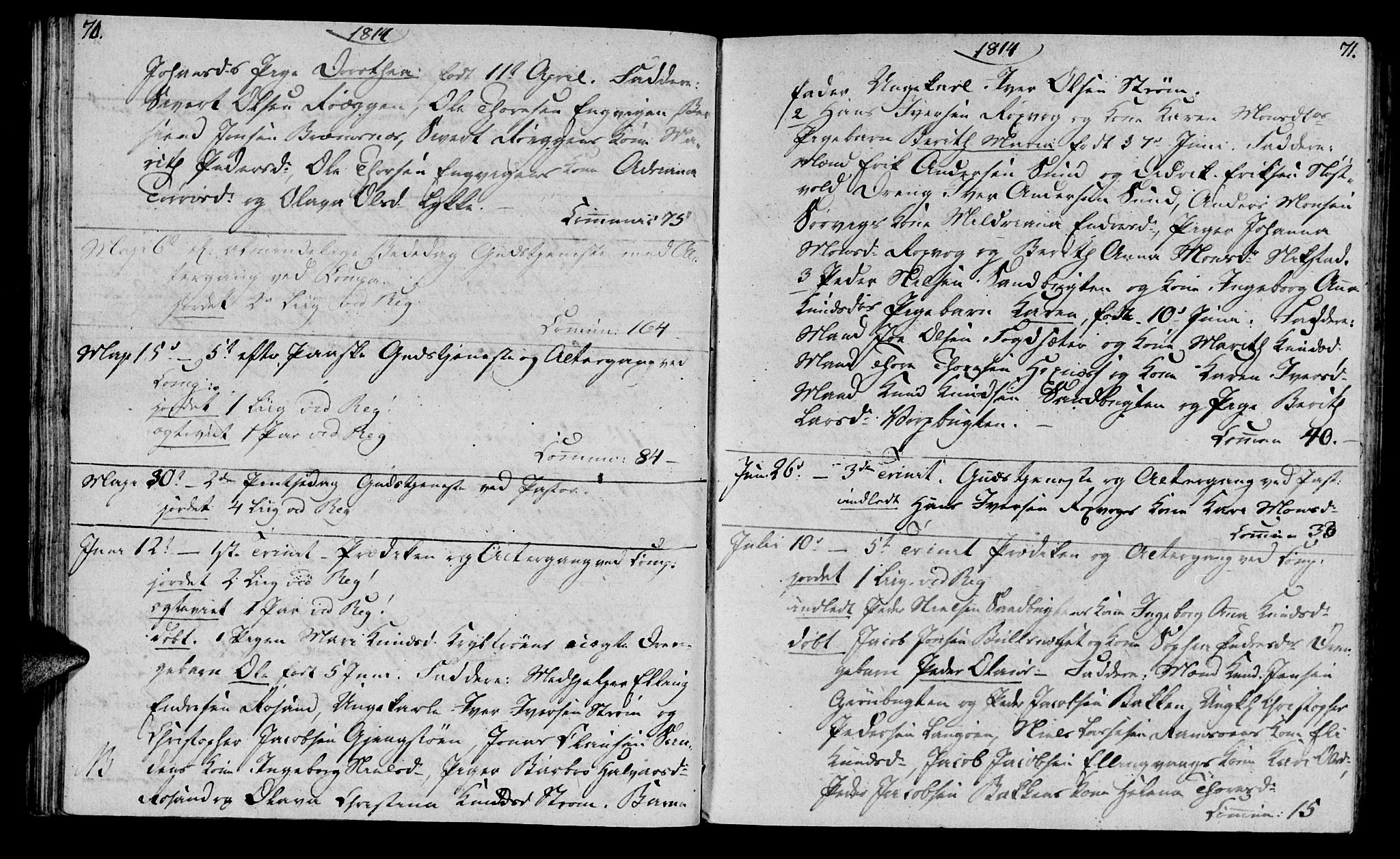 Ministerialprotokoller, klokkerbøker og fødselsregistre - Møre og Romsdal, AV/SAT-A-1454/569/L0817: Parish register (official) no. 569A03, 1805-1819, p. 70-71