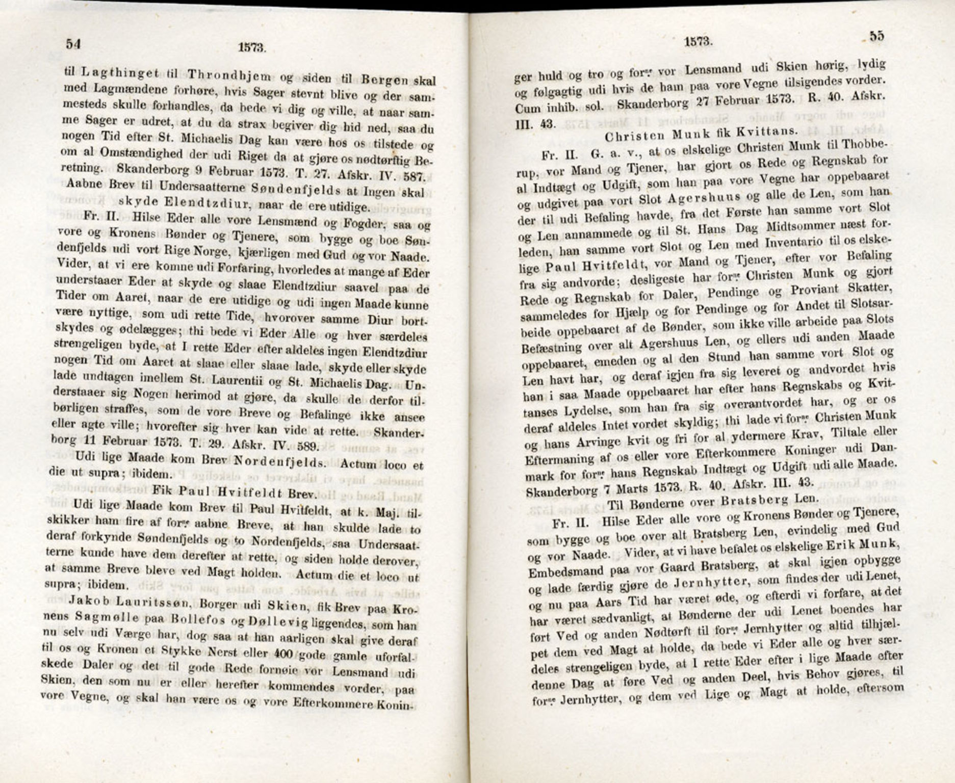 Publikasjoner utgitt av Det Norske Historiske Kildeskriftfond, PUBL/-/-/-: Norske Rigs-Registranter, bind 2, 1572-1588, p. 54-55