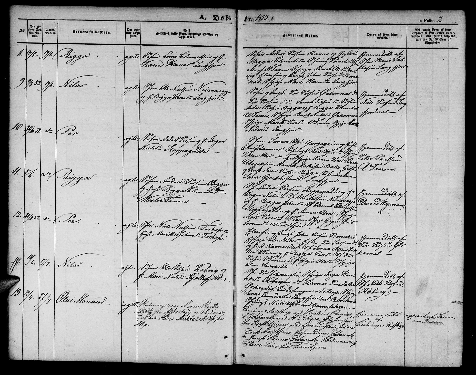 Tana sokneprestkontor, SATØ/S-1334/H/Hb/L0001klokker: Parish register (copy) no. 1 /1, 1853-1867, p. 2