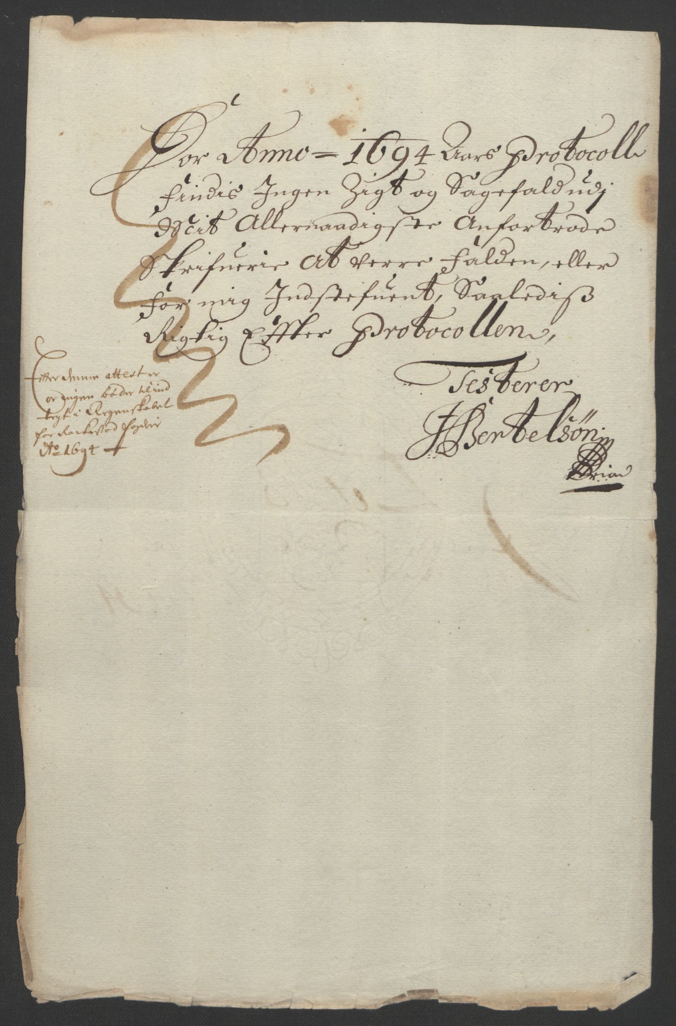 Rentekammeret inntil 1814, Reviderte regnskaper, Fogderegnskap, RA/EA-4092/R07/L0284: Fogderegnskap Rakkestad, Heggen og Frøland, 1694, p. 24