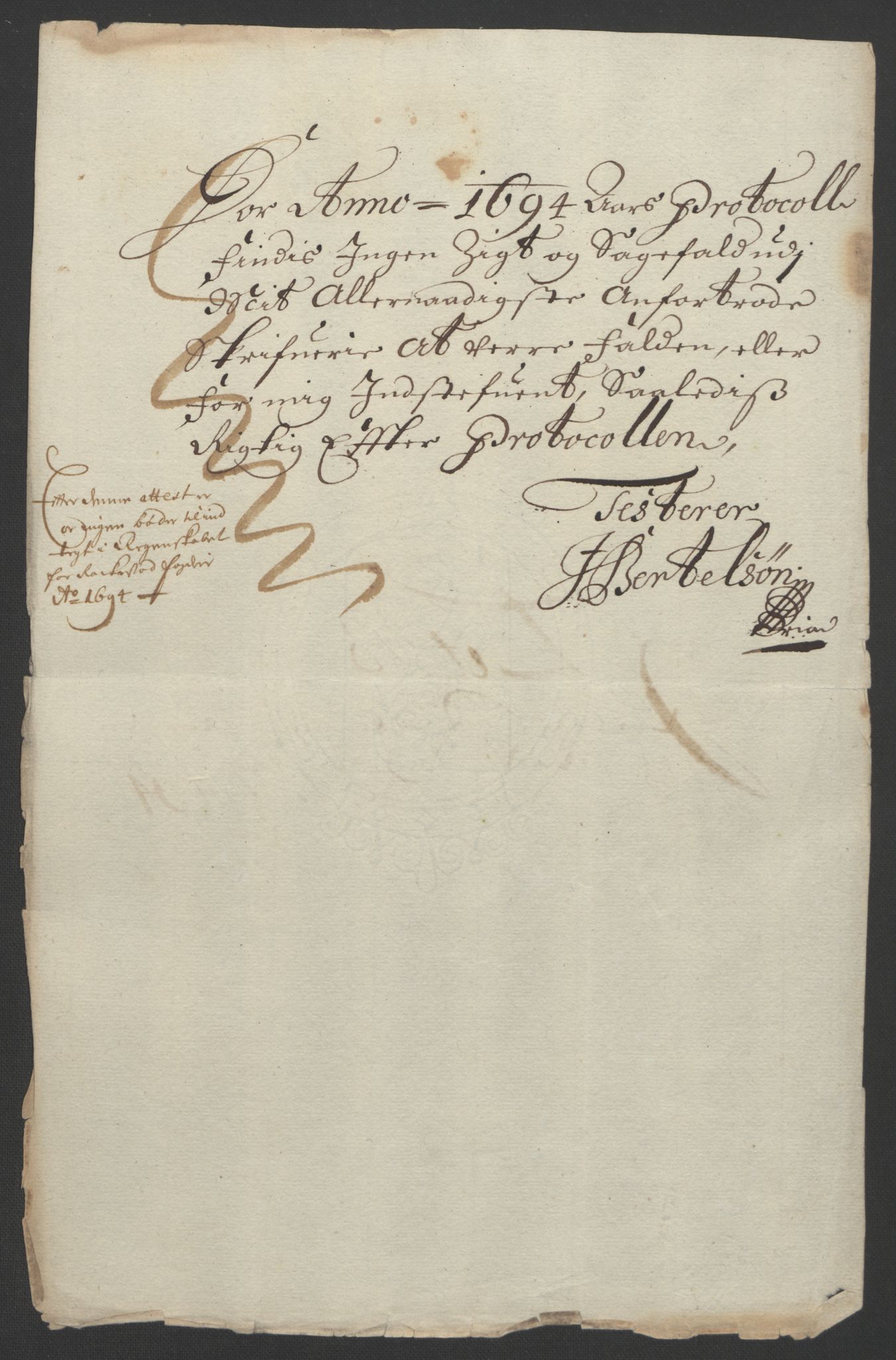Rentekammeret inntil 1814, Reviderte regnskaper, Fogderegnskap, AV/RA-EA-4092/R07/L0284: Fogderegnskap Rakkestad, Heggen og Frøland, 1694, p. 24