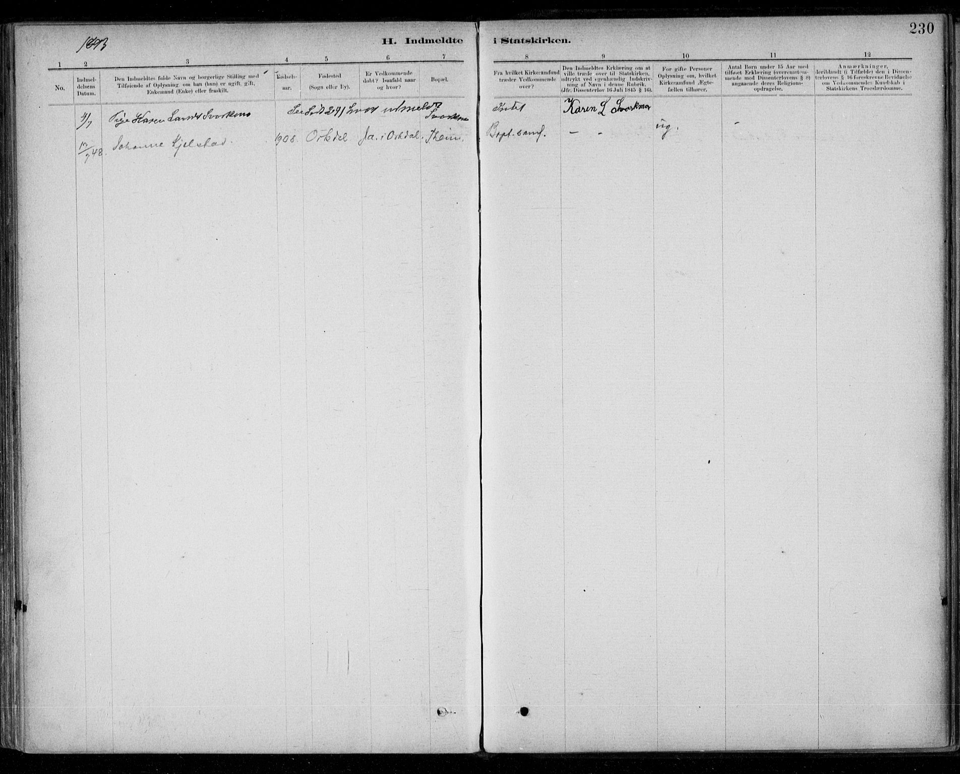 Ministerialprotokoller, klokkerbøker og fødselsregistre - Sør-Trøndelag, SAT/A-1456/668/L0810: Parish register (official) no. 668A10, 1881-1894, p. 230