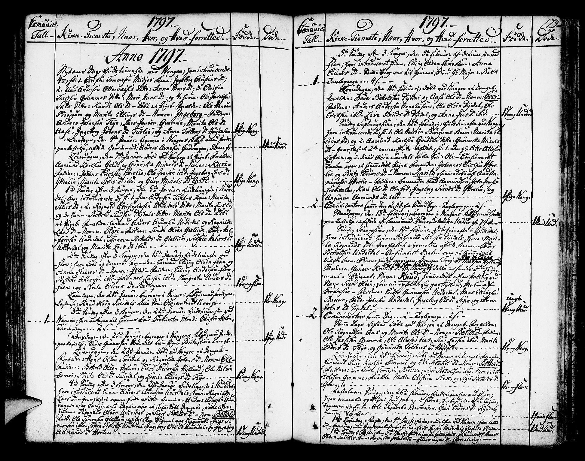 Aurland sokneprestembete, SAB/A-99937/H/Ha/Haa/L0004: Parish register (official) no. A 4, 1756-1801, p. 179