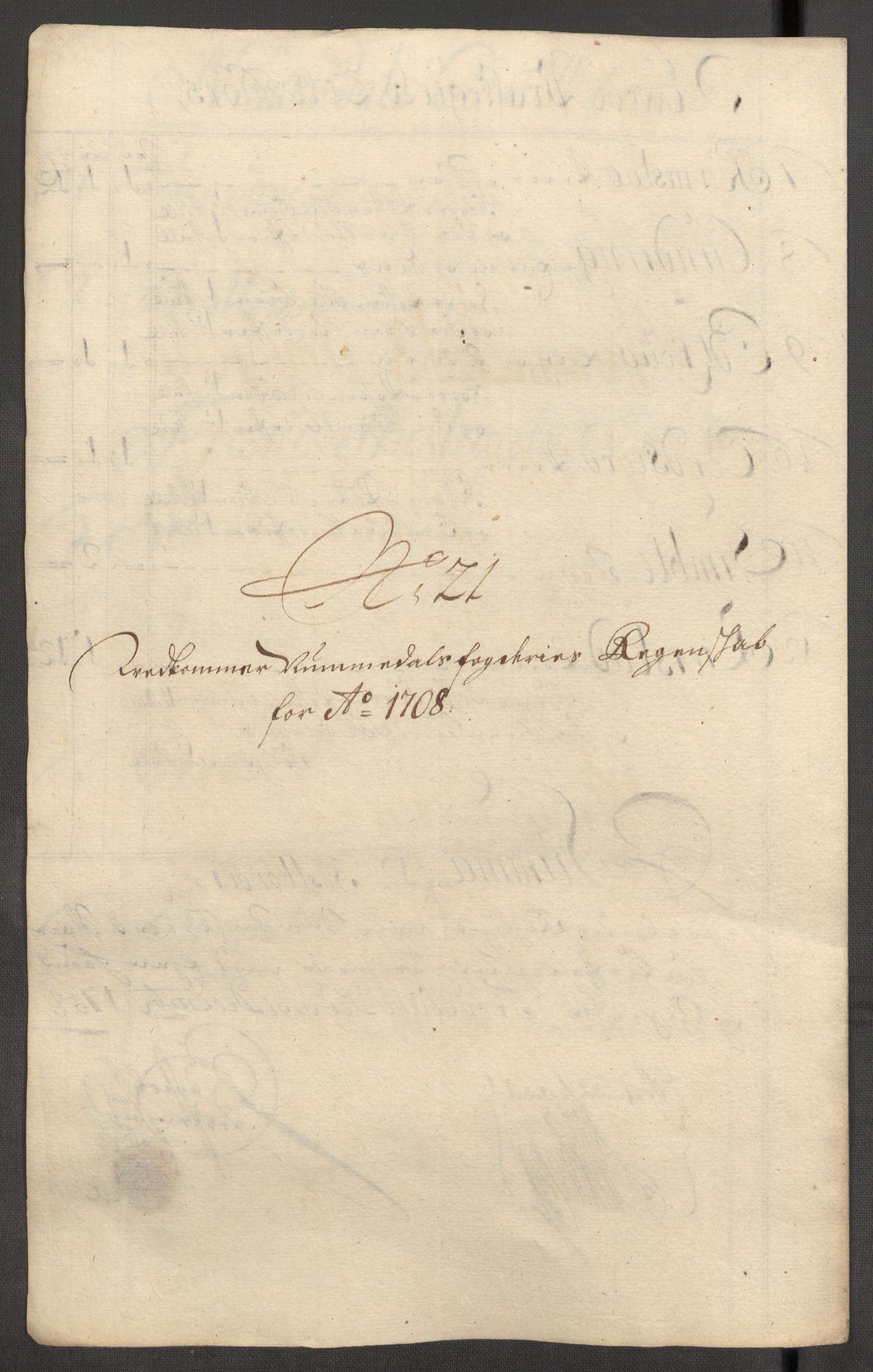 Rentekammeret inntil 1814, Reviderte regnskaper, Fogderegnskap, RA/EA-4092/R64/L4430: Fogderegnskap Namdal, 1707-1708, p. 390
