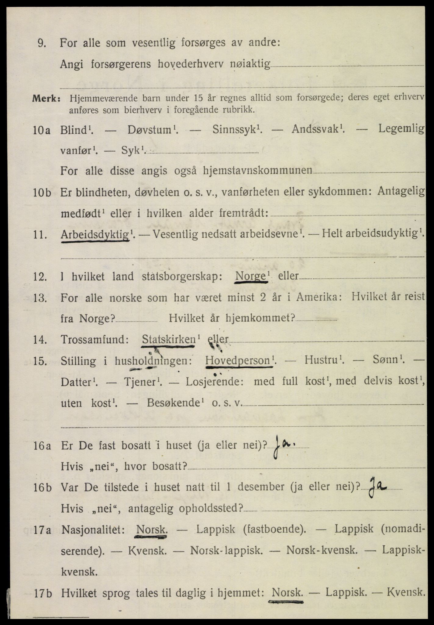 SAT, 1920 census for Egge, 1920, p. 3357