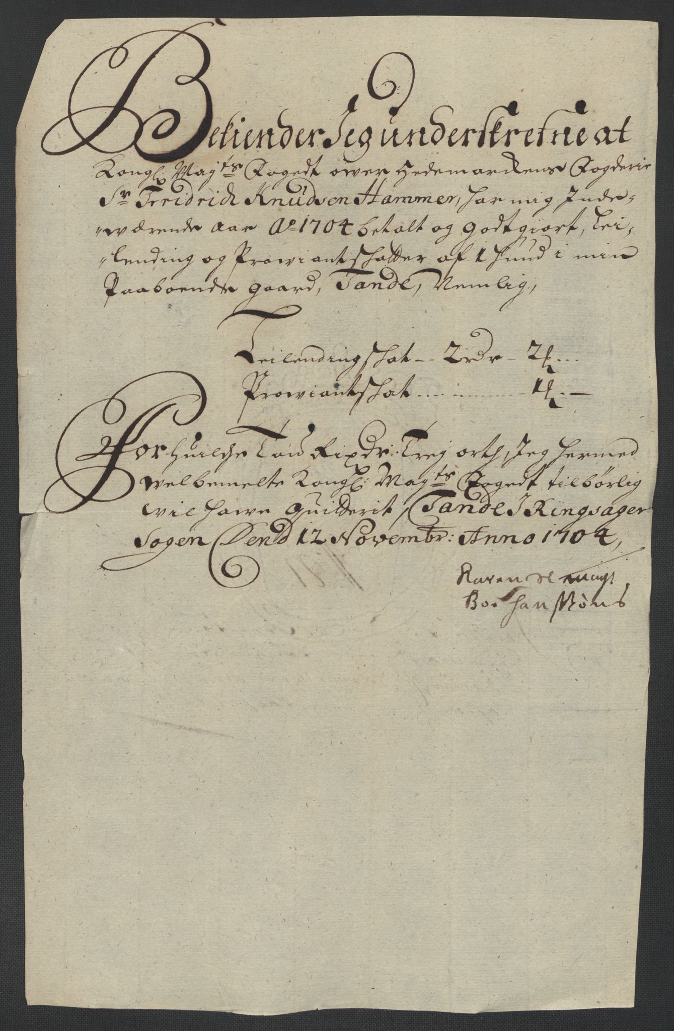 Rentekammeret inntil 1814, Reviderte regnskaper, Fogderegnskap, AV/RA-EA-4092/R16/L1041: Fogderegnskap Hedmark, 1703-1704, p. 381