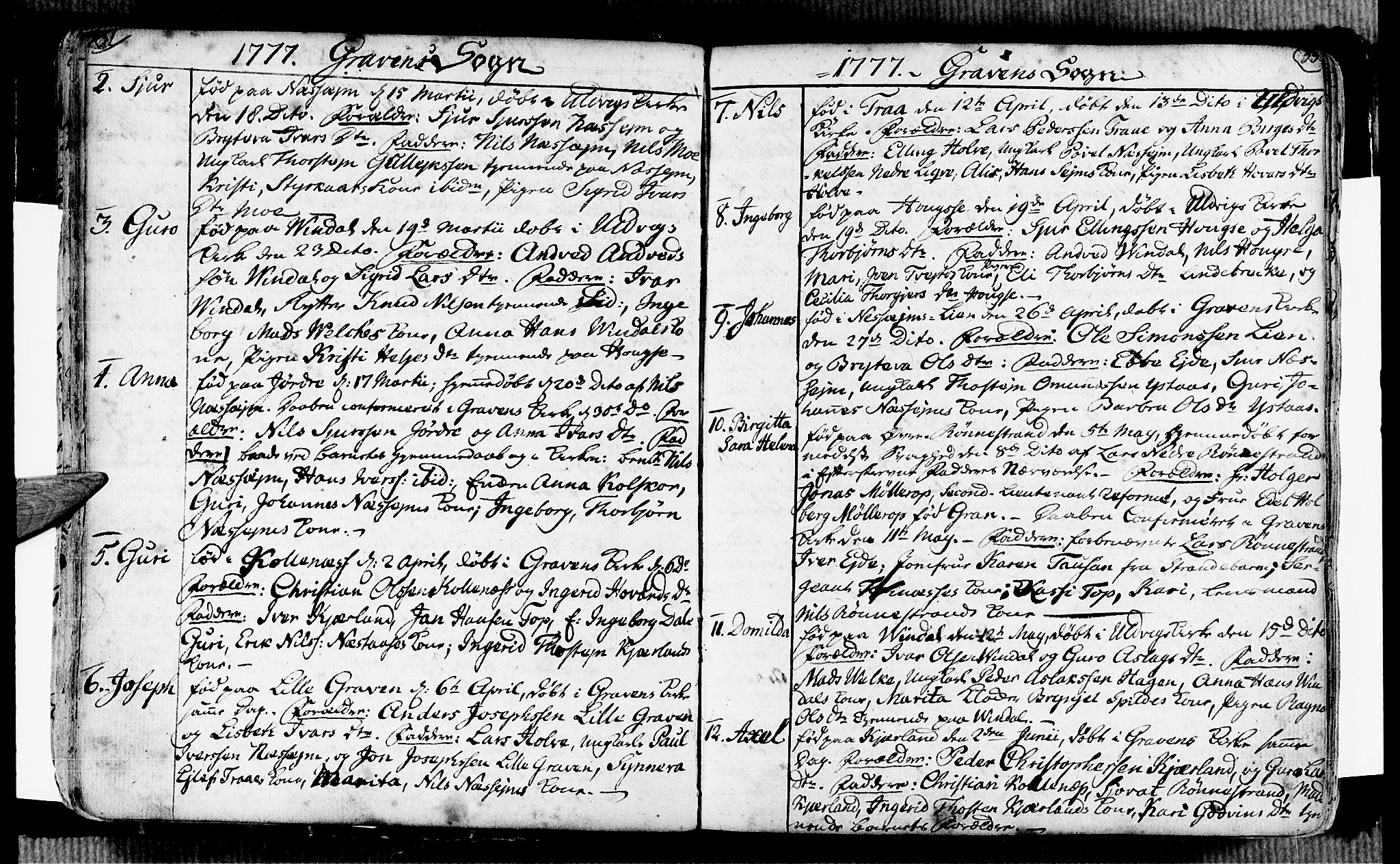 Ulvik sokneprestembete, AV/SAB-A-78801/H/Haa: Parish register (official) no. A 7, 1761-1792, p. 54-55