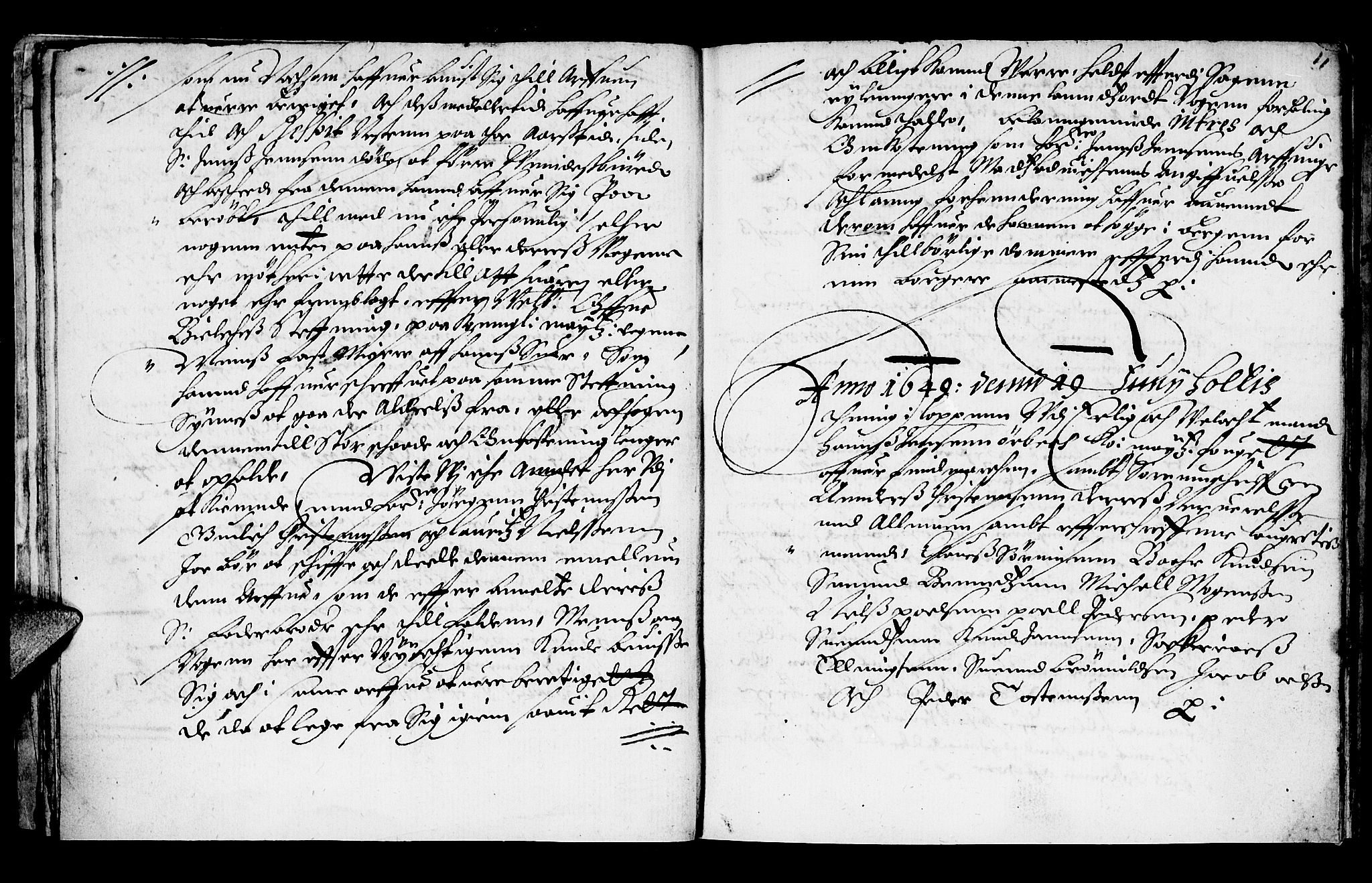 Finnmark sorenskriveri, AV/SATØ-S-0053/F/Fa/L0008: Justisprotokoller, 1648-1654, p. 10b-11a