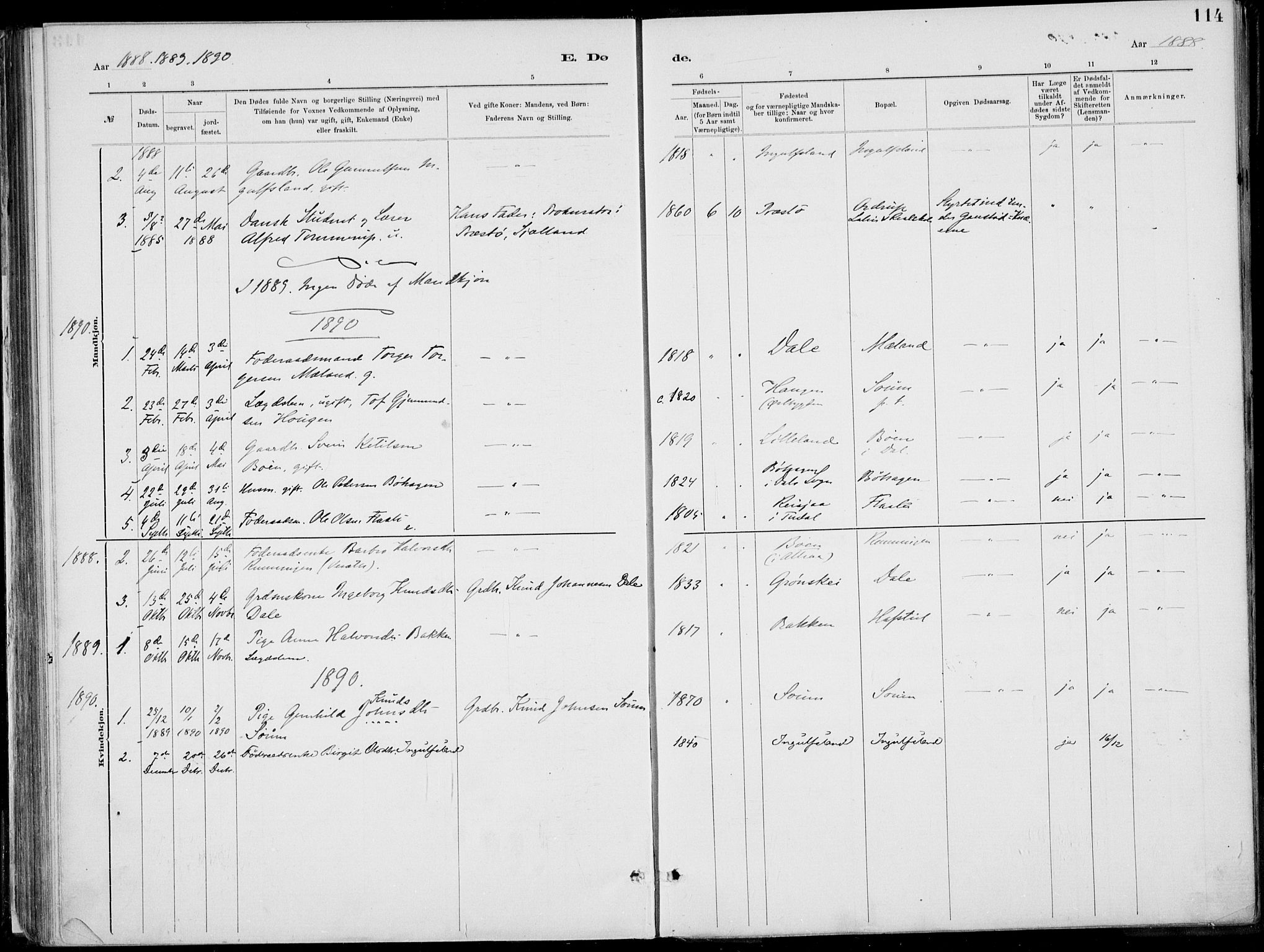 Rjukan kirkebøker, AV/SAKO-A-294/F/Fa/L0001: Parish register (official) no. 1, 1878-1912, p. 114