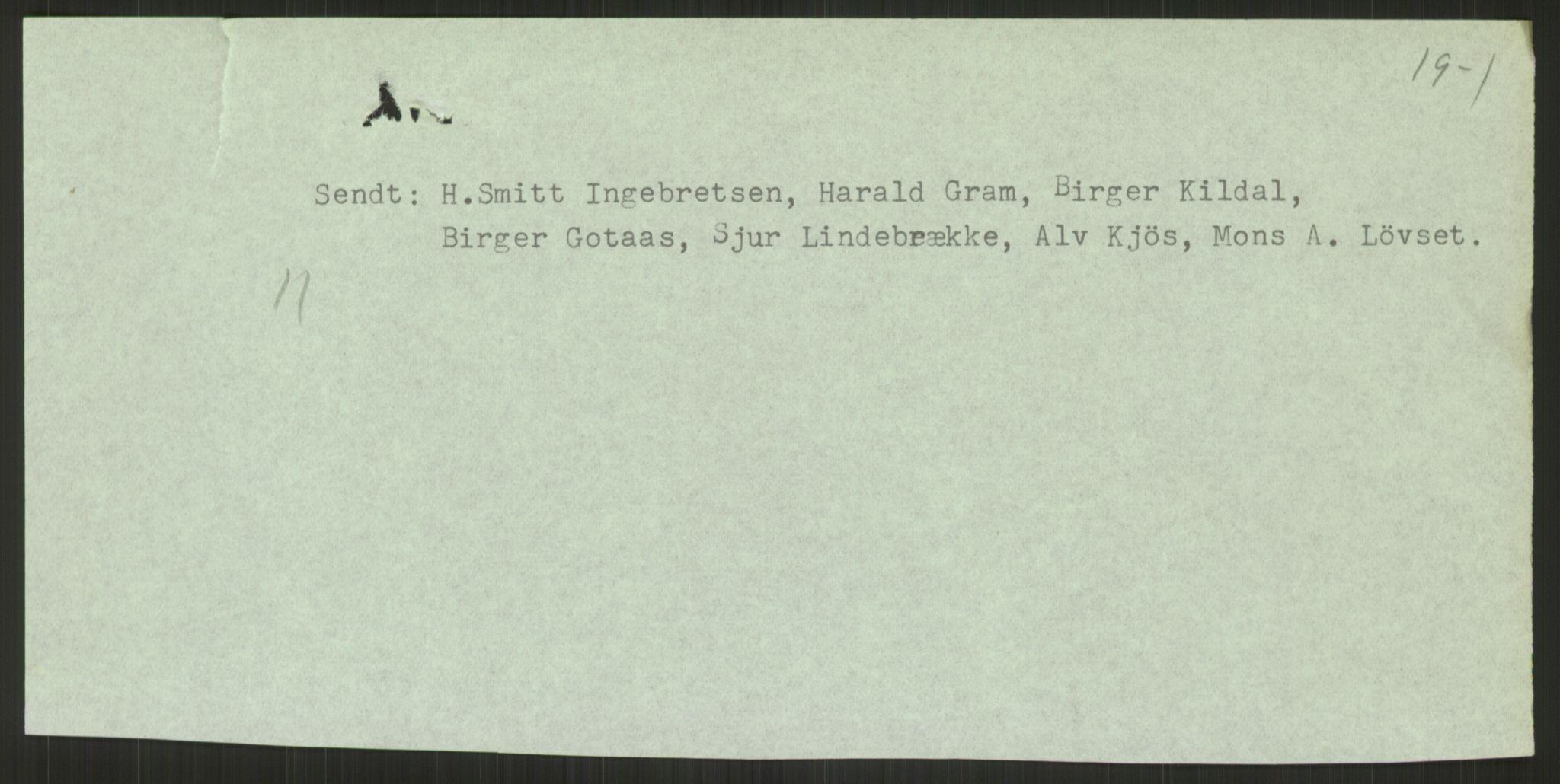 Høyres Hovedorganisasjon, AV/RA-PA-0583/1/D/Dd/L0129: 19 Generalsekretæren, 1953-1964, p. 27