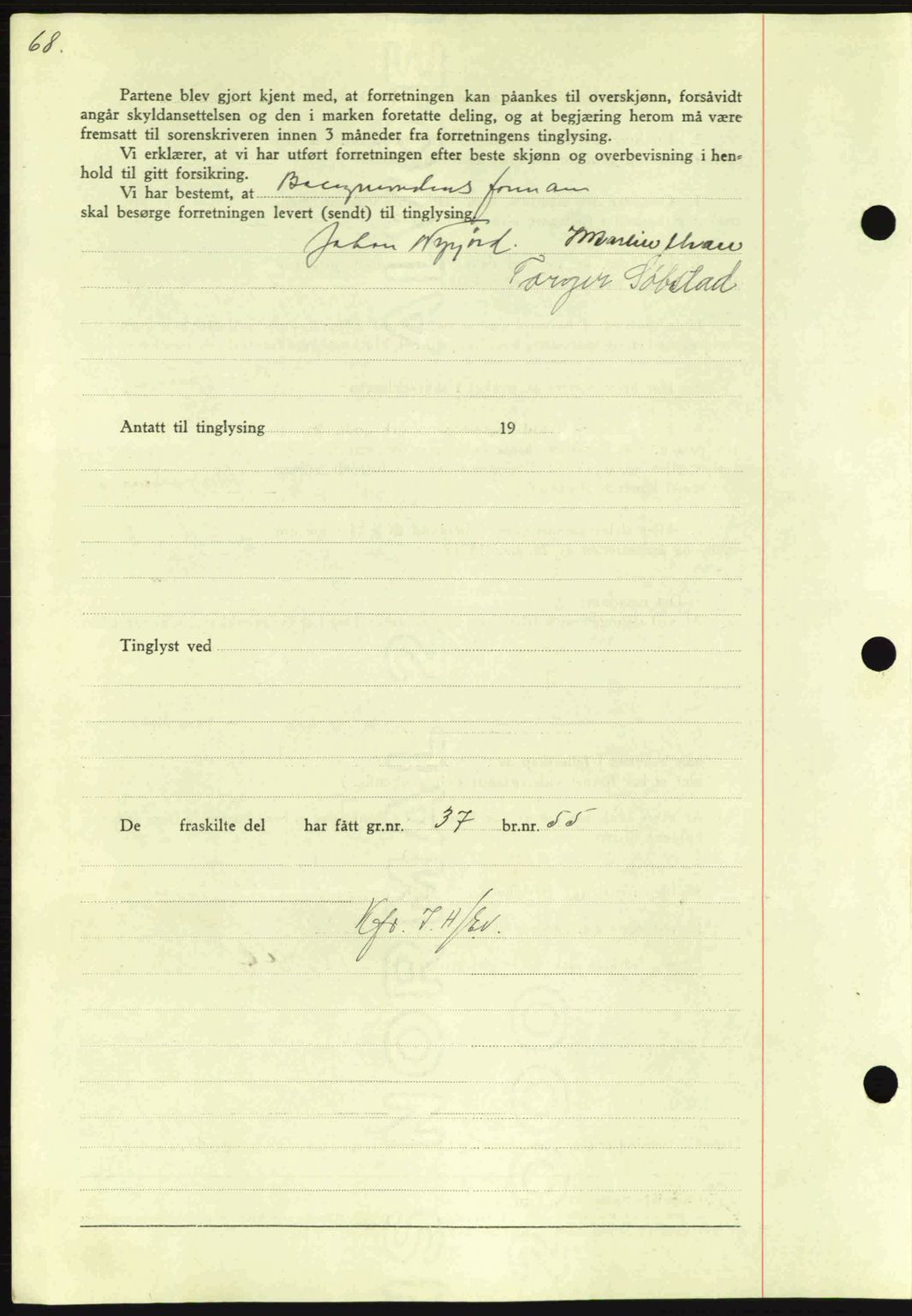 Nordmøre sorenskriveri, AV/SAT-A-4132/1/2/2Ca: Mortgage book no. A86, 1939-1939, Diary no: : 866/1939