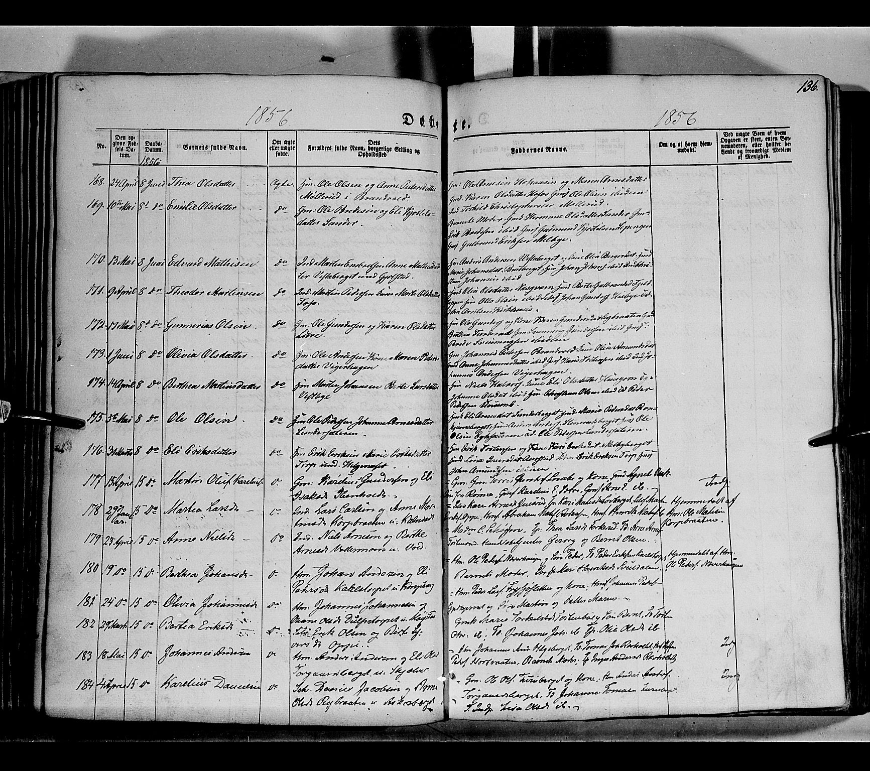 Grue prestekontor, AV/SAH-PREST-036/H/Ha/Haa/L0008: Parish register (official) no. 8, 1847-1858, p. 136