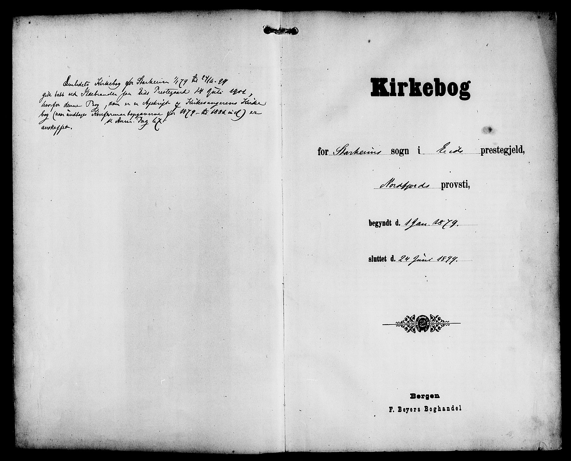 Eid sokneprestembete, SAB/A-82301/H/Haa/Haac/L0001: Parish register (official) no. C 1, 1879-1899, p. 2