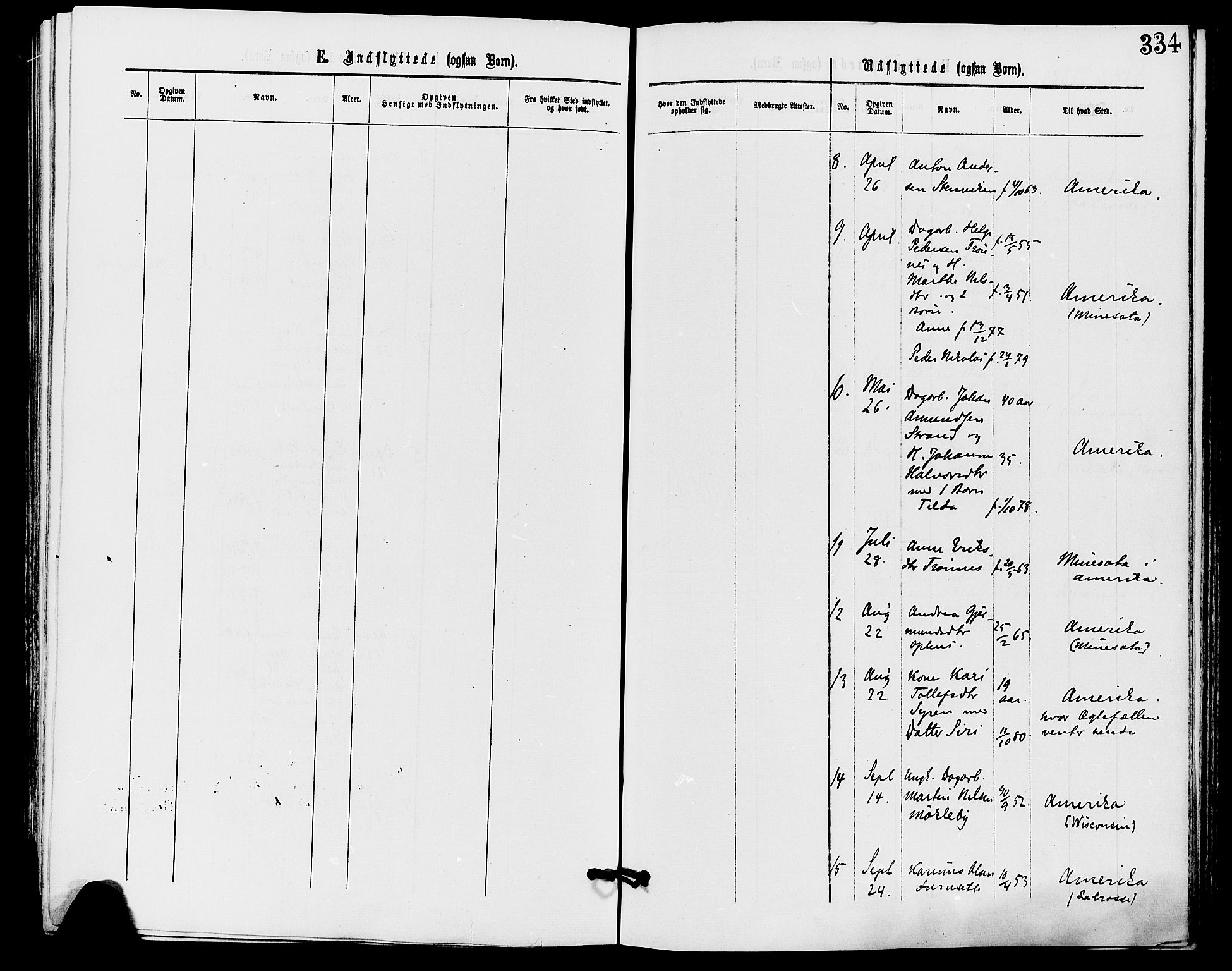 Stor-Elvdal prestekontor, AV/SAH-PREST-052/H/Ha/Haa/L0001: Parish register (official) no. 1, 1871-1882, p. 334