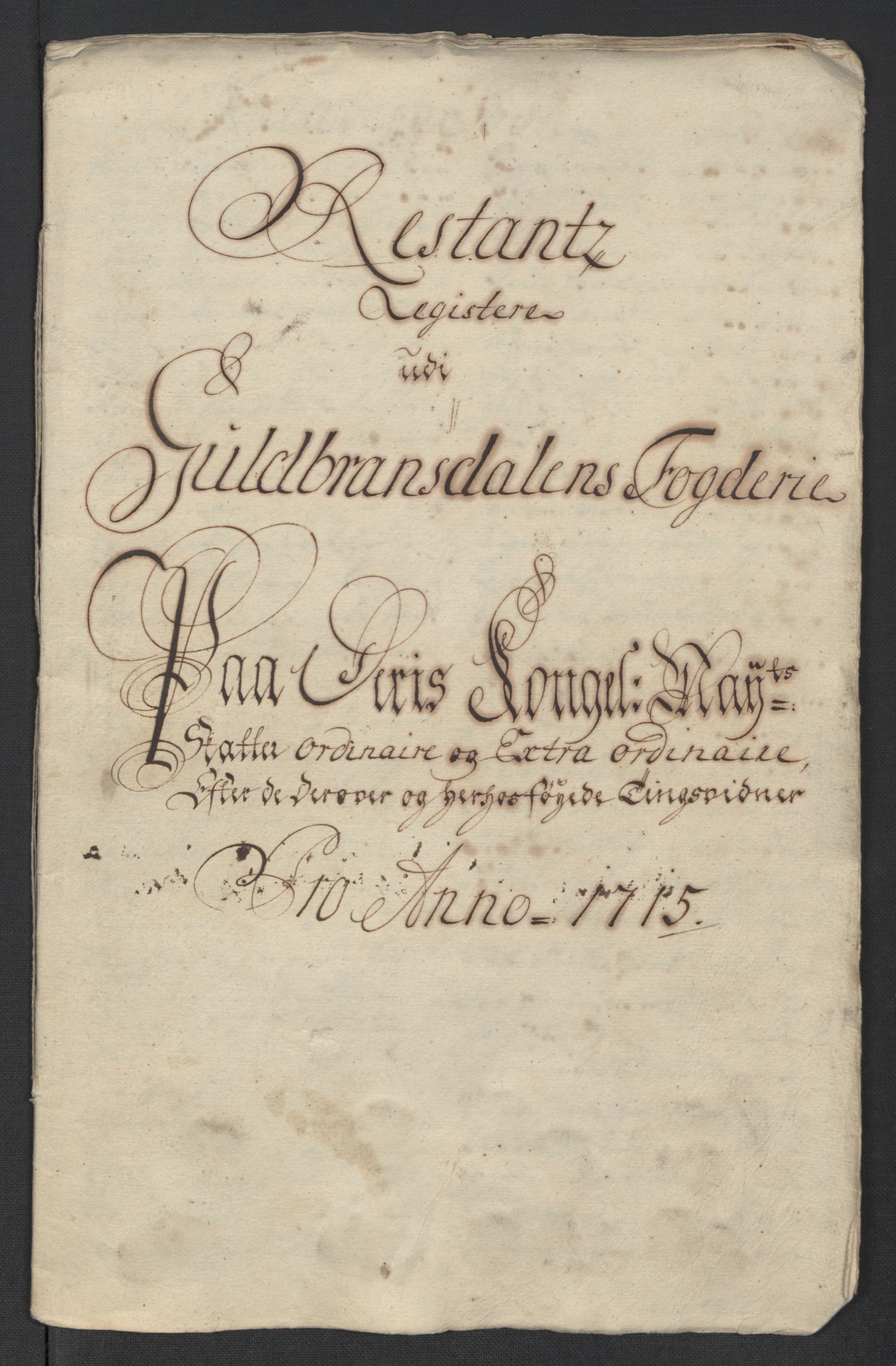 Rentekammeret inntil 1814, Reviderte regnskaper, Fogderegnskap, AV/RA-EA-4092/R17/L1184: Fogderegnskap Gudbrandsdal, 1715, p. 288