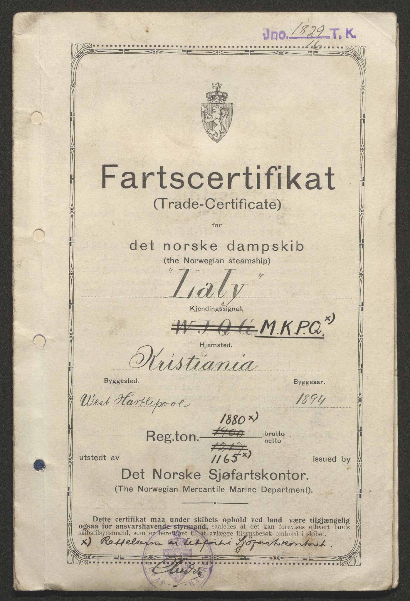 Sjøfartsdirektoratet med forløpere, skipsmapper slettede skip, RA/S-4998/F/Fa/L0638: --, 1866-1933, p. 123