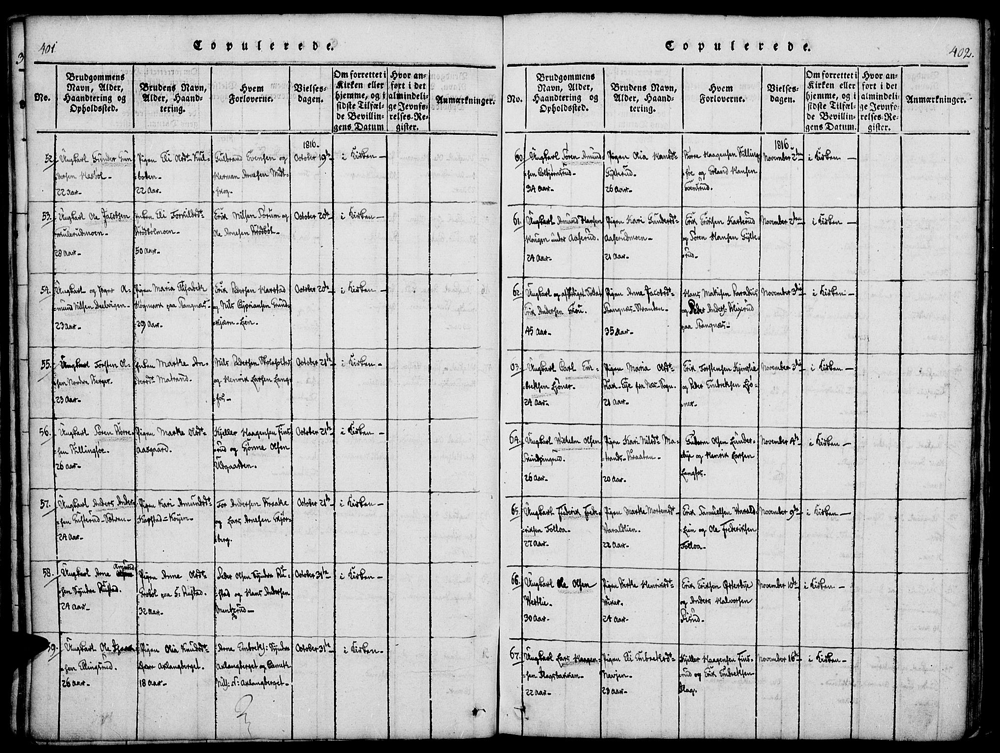 Vinger prestekontor, SAH/PREST-024/H/Ha/Haa/L0006: Parish register (official) no. 6, 1814-1825, p. 401-402