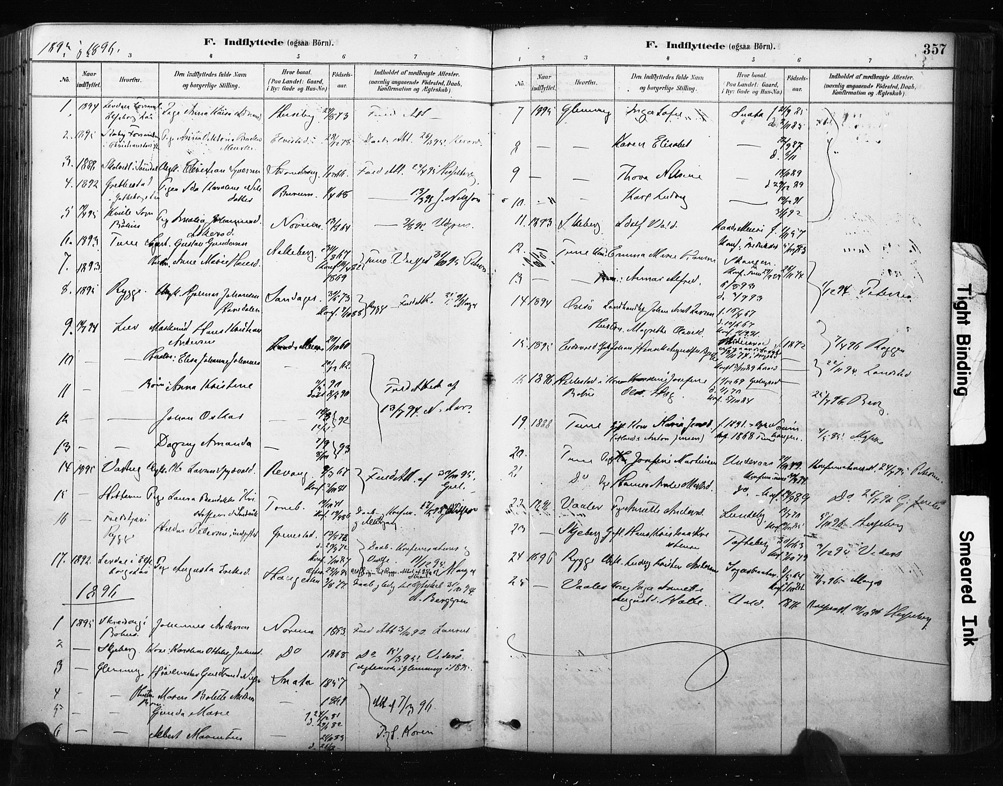 Råde prestekontor kirkebøker, SAO/A-2009/F/Fa/L0007: Parish register (official) no. 7, 1878-1902, p. 357