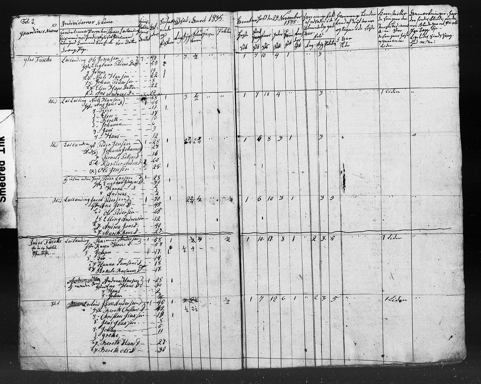 , Census 1835 for Skjerstad, 1835, p. 21