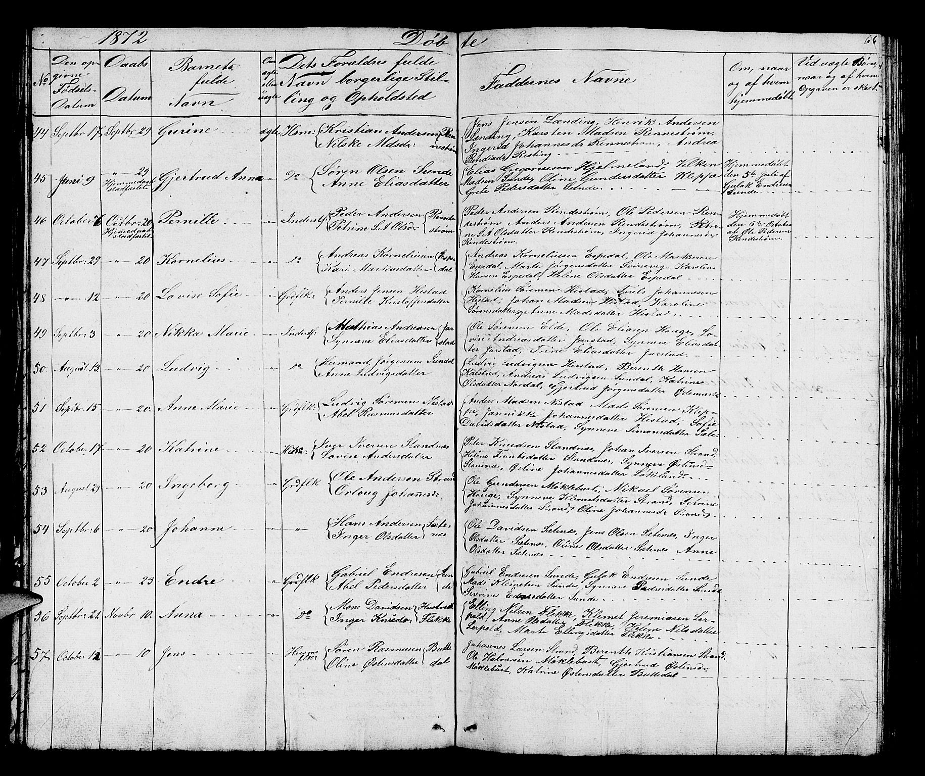 Fjaler sokneprestembete, SAB/A-79801/H/Hab/Habc/L0001: Parish register (copy) no. C 1, 1852-1878, p. 67