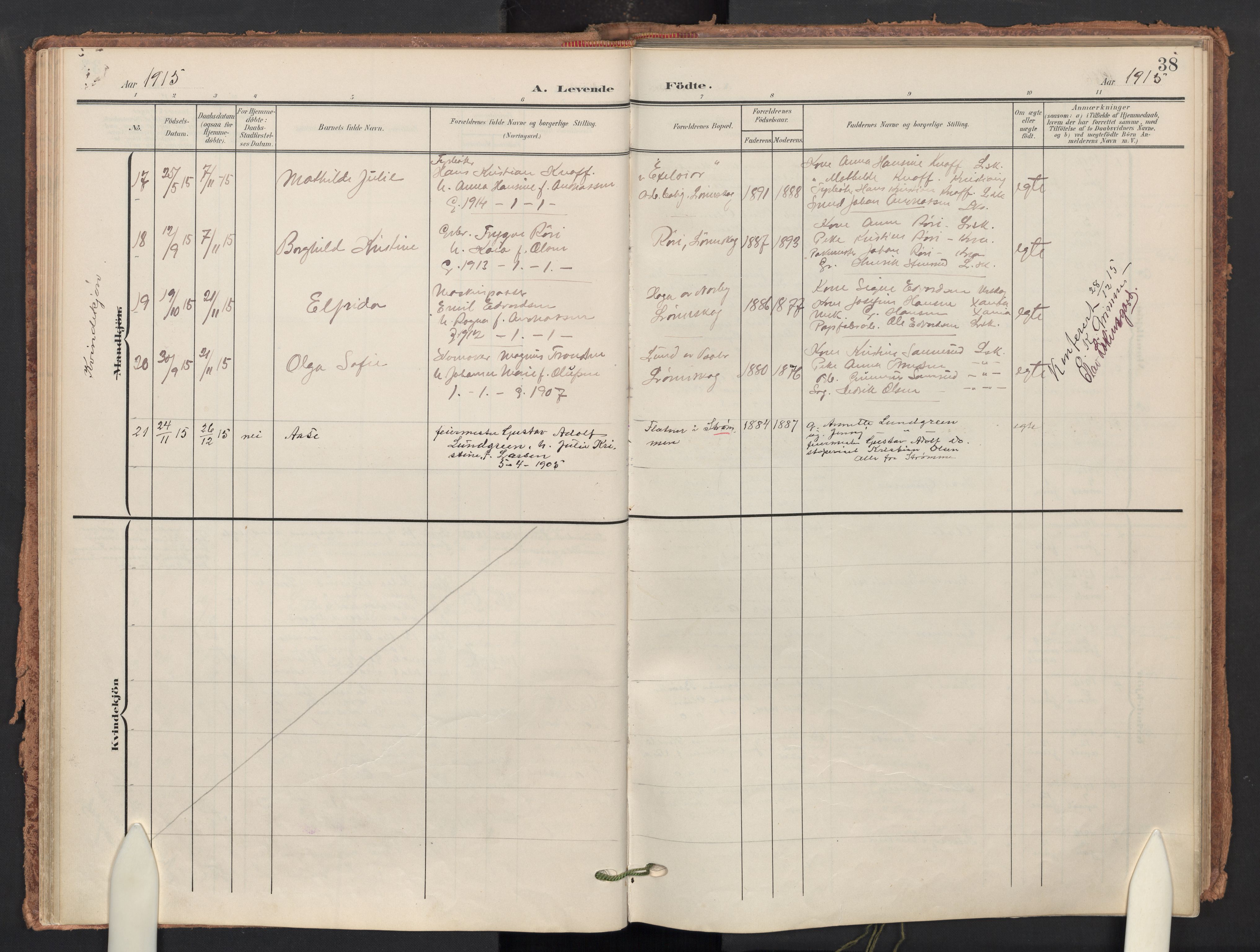 Skedsmo prestekontor Kirkebøker, AV/SAO-A-10033a/F/Fb/L0002: Parish register (official) no. II 2, 1902-1921, p. 38