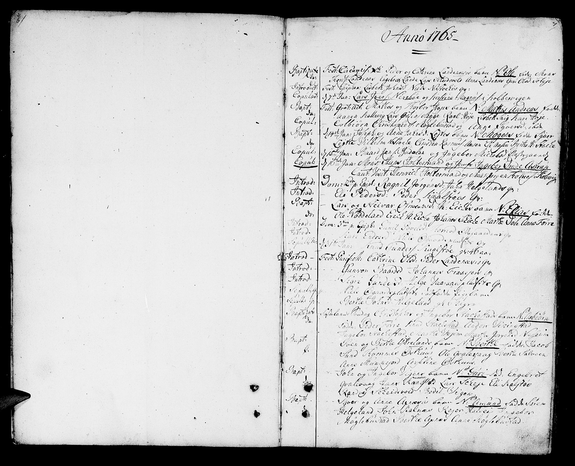 Avaldsnes sokneprestkontor, SAST/A -101851/H/Ha/Haa/L0002: Parish register (official) no. A 2, 1765-1800, p. 6-7