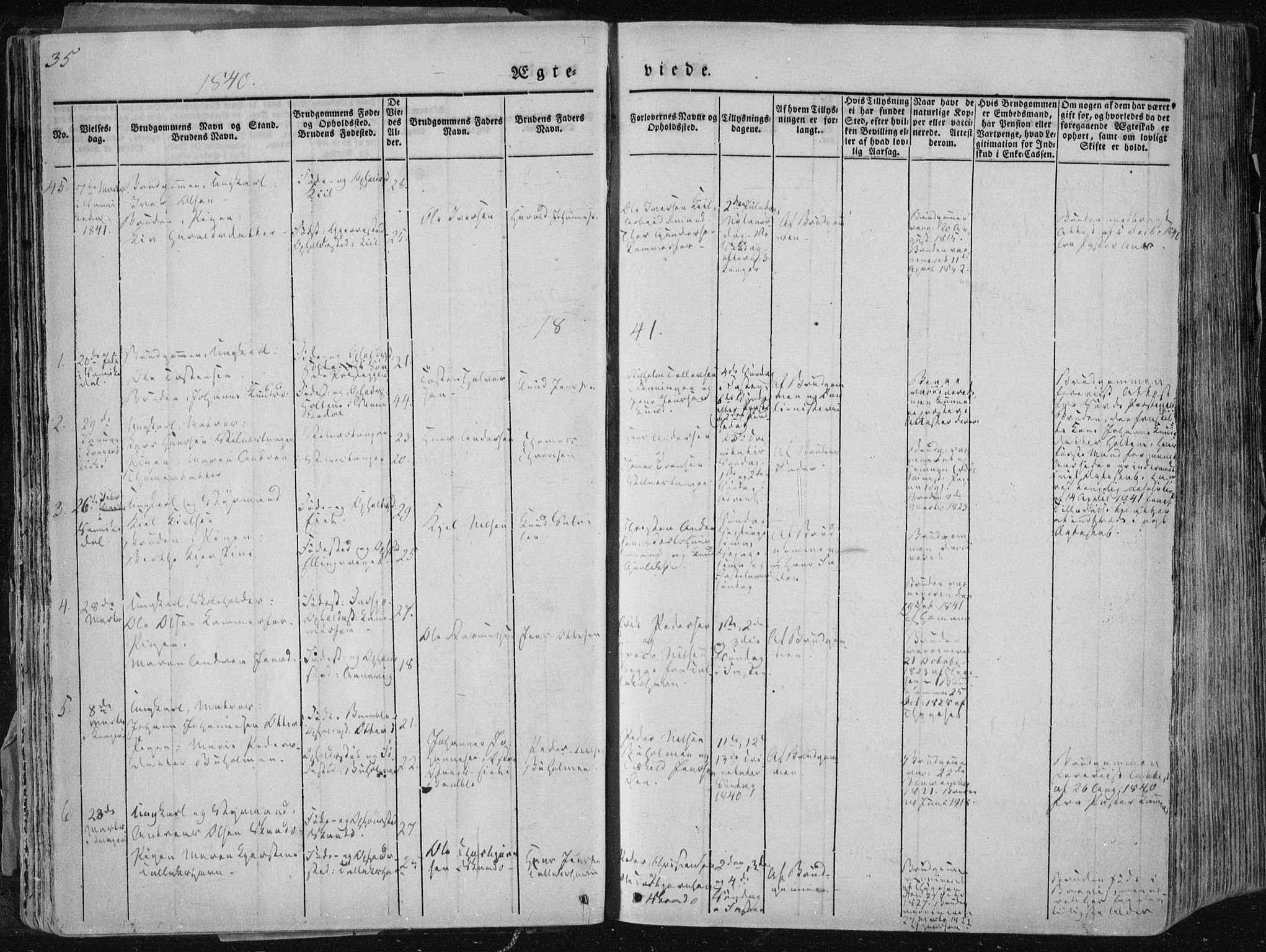 Sannidal kirkebøker, AV/SAKO-A-296/F/Fa/L0007: Parish register (official) no. 7, 1831-1854, p. 35