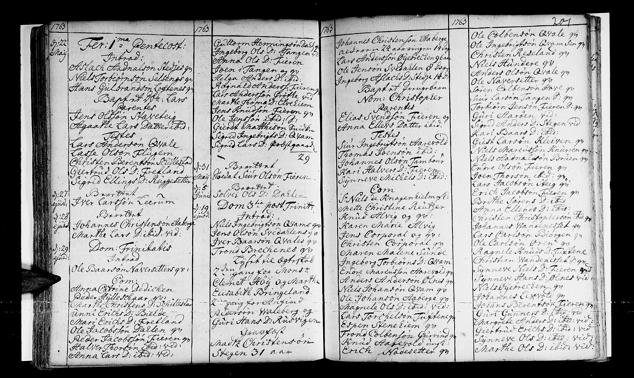 Sogndal sokneprestembete, AV/SAB-A-81301/H/Haa/Haaa/L0003: Parish register (official) no. A 3, 1747-1768, p. 201