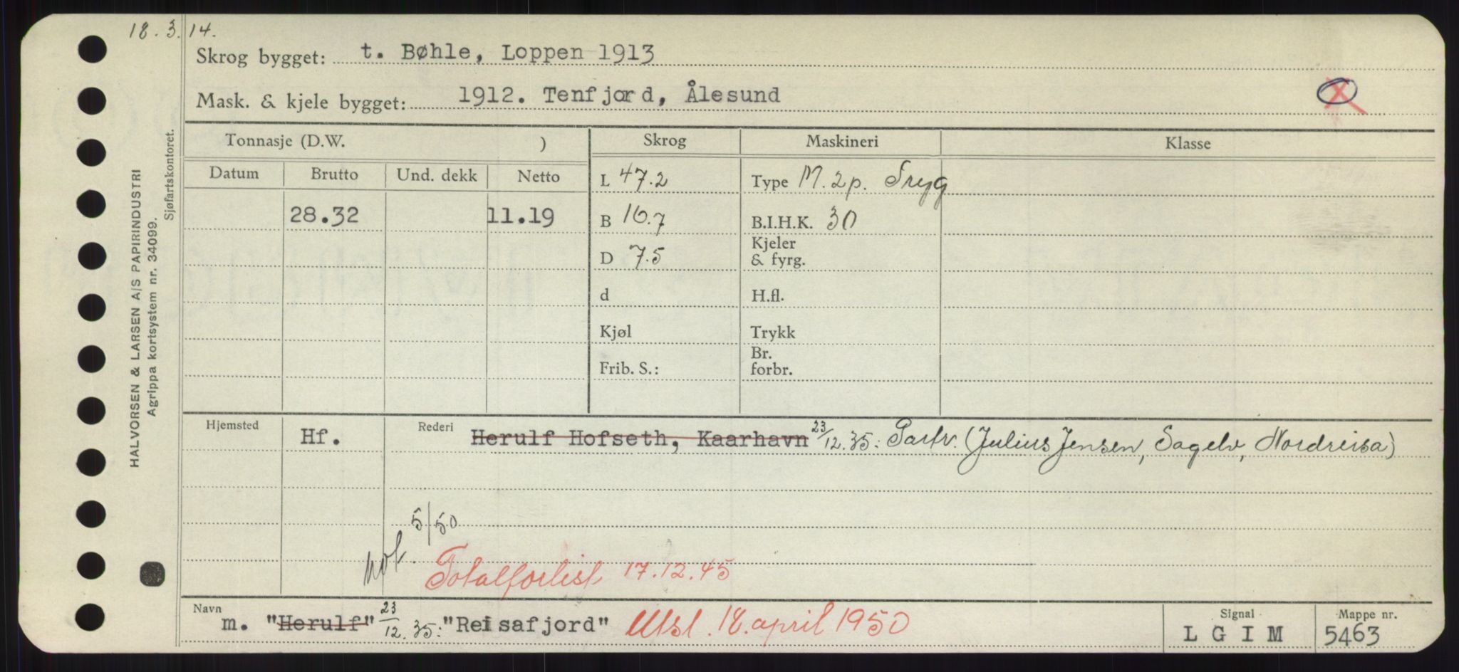 Sjøfartsdirektoratet med forløpere, Skipsmålingen, RA/S-1627/H/Hd/L0030: Fartøy, Q-Riv, p. 385