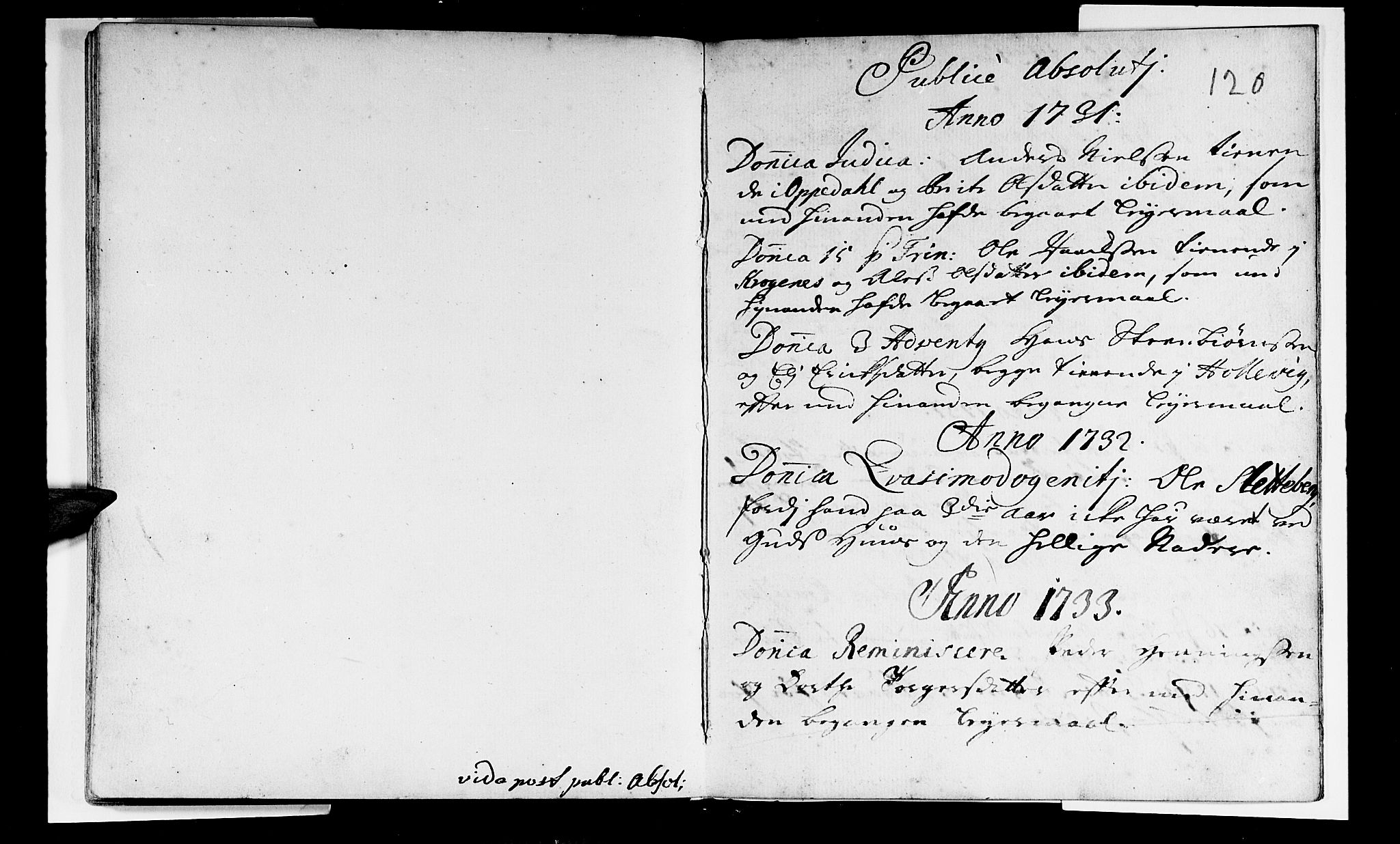 Selje sokneprestembete, SAB/A-99938/H/Ha/Haa/Haaa: Parish register (official) no. A 3, 1731-1743, p. 120