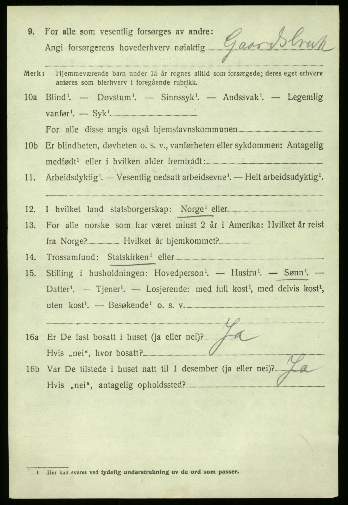 SAB, 1920 census for Masfjorden, 1920, p. 3794