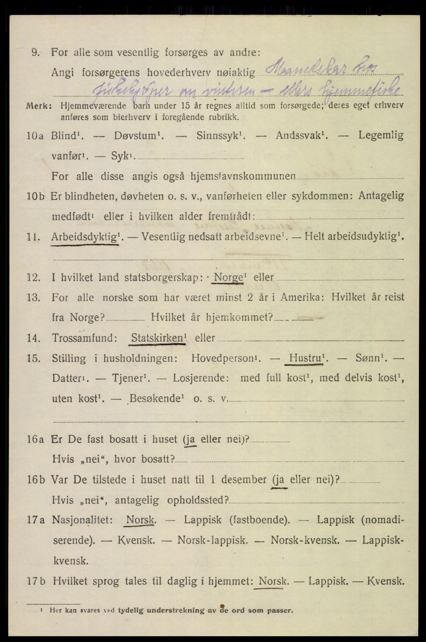 SAT, 1920 census for Værøy, 1920, p. 682