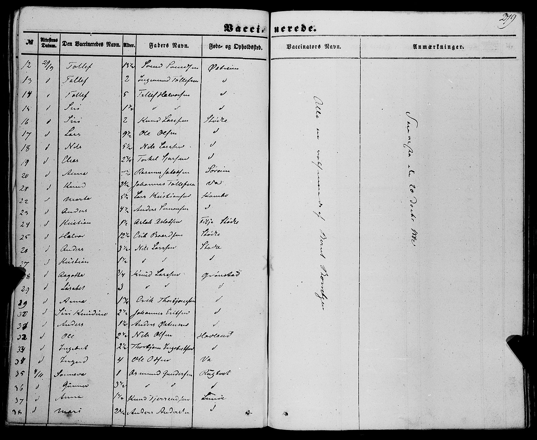 Etne sokneprestembete, SAB/A-75001/H/Haa: Parish register (official) no. A 8, 1848-1862, p. 279