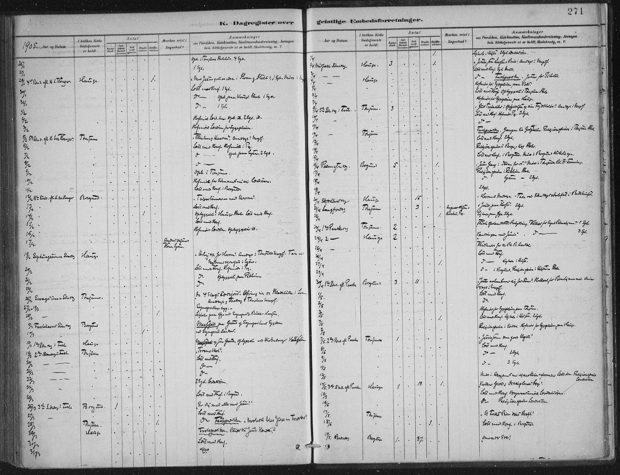 Lærdal sokneprestembete, SAB/A-81201: Parish register (official) no. D  1, 1878-1908, p. 271