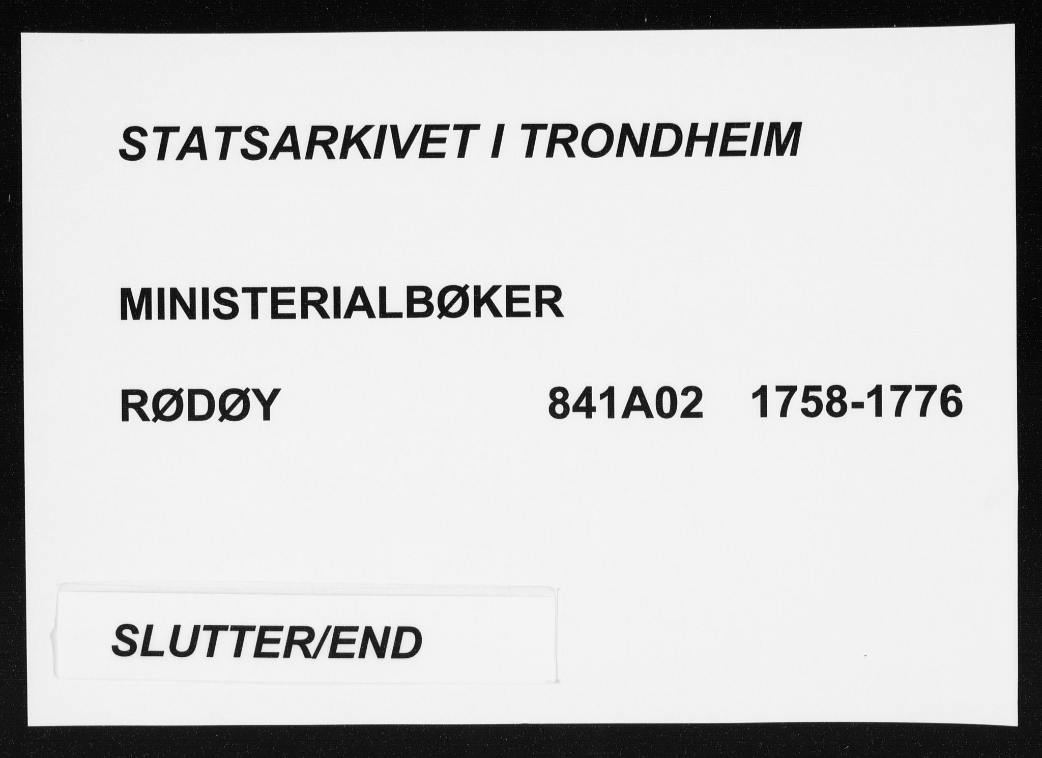 Ministerialprotokoller, klokkerbøker og fødselsregistre - Nordland, SAT/A-1459/841/L0587: Parish register (official) no. 841A02 /1, 1758-1776
