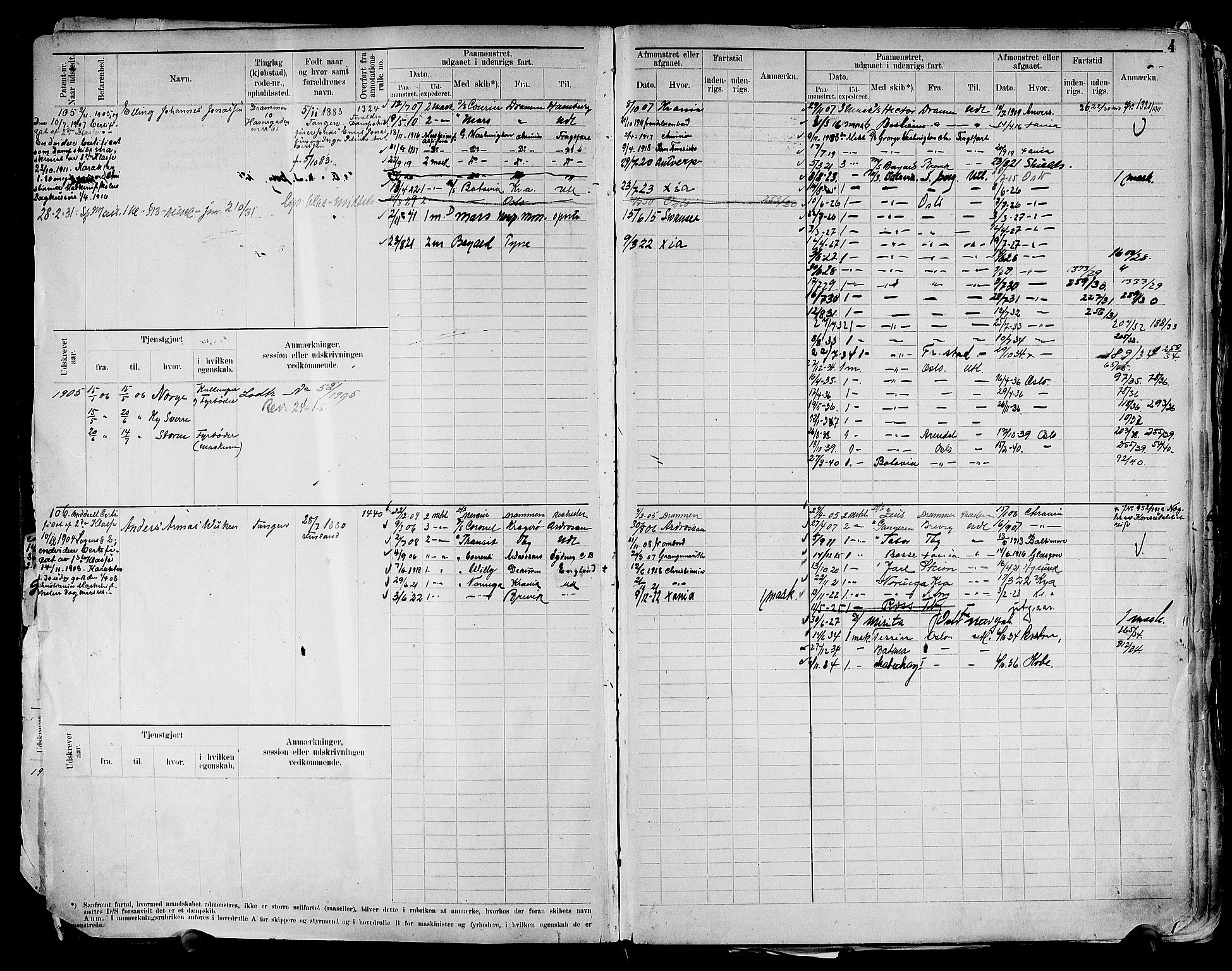 Drammen innrulleringsdistrikt, SAKO/A-781/F/Fd/L0003: Maskinist- og fyrbøterrulle, 1904-1948, p. 6