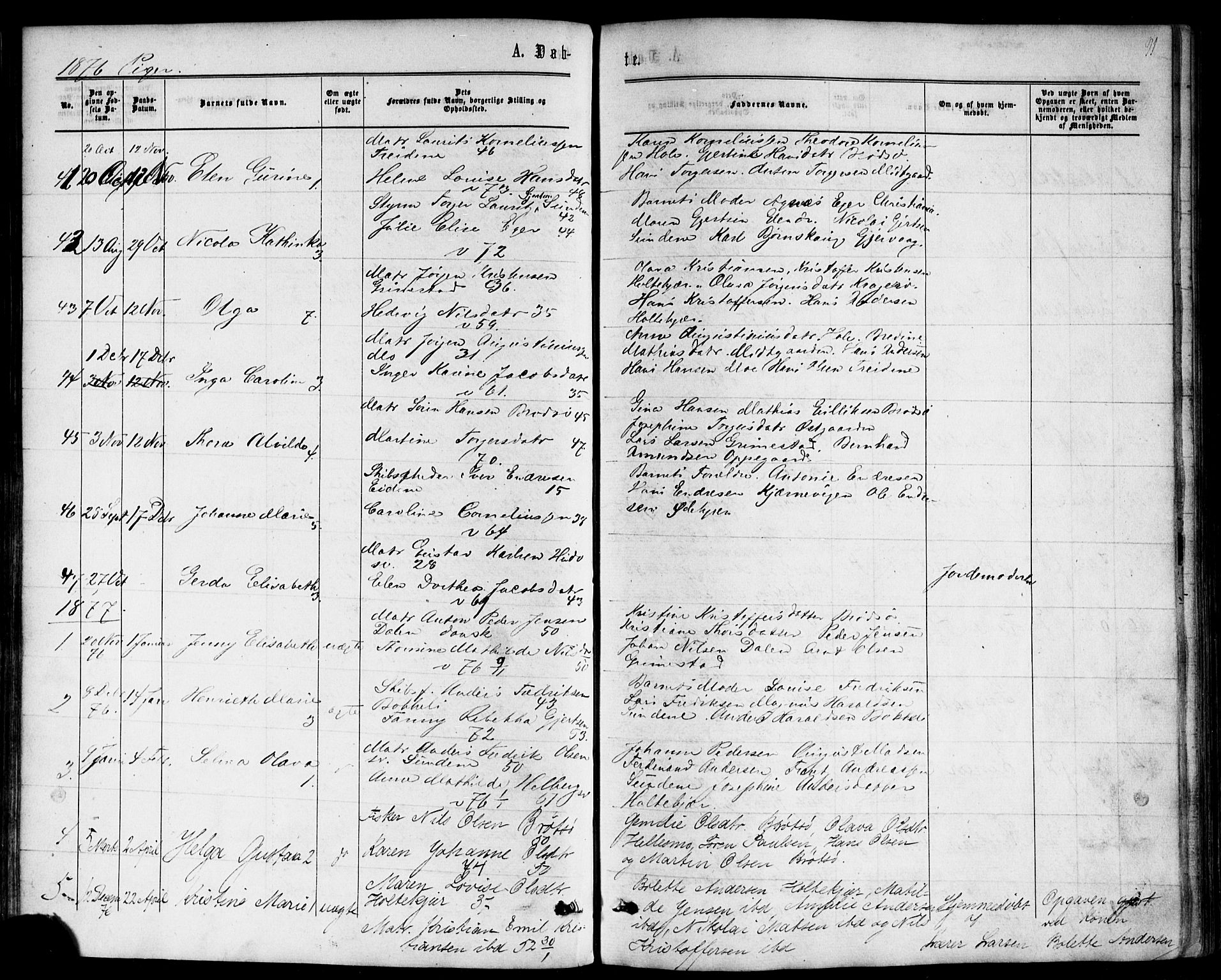 Nøtterøy kirkebøker, SAKO/A-354/F/Fb/L0001: Parish register (official) no. II 1, 1865-1878, p. 91